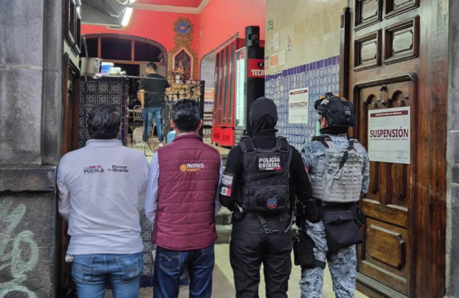Guardia Nacional y Policía Estatal participó en el operativo de revisión.