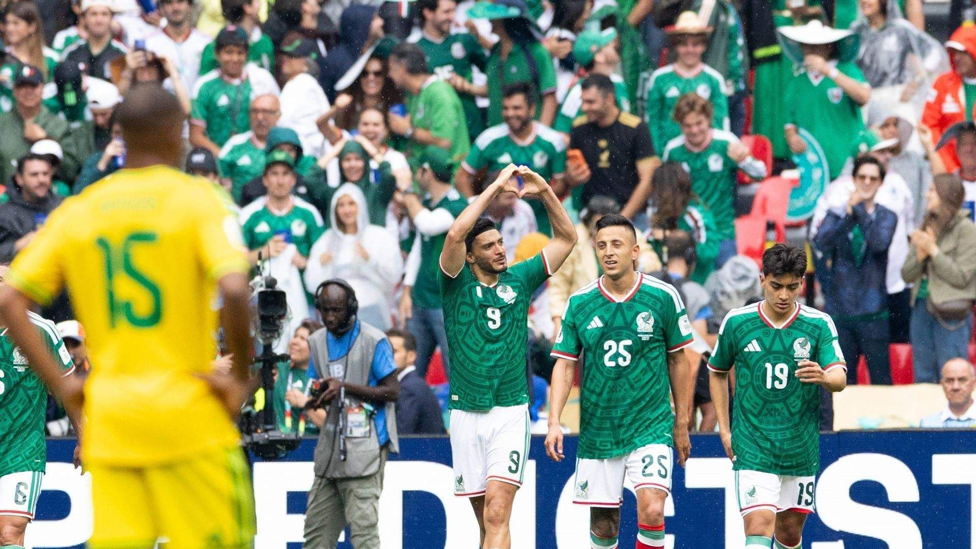 Selección Mexicana durante su primer partido del Mundial 2026