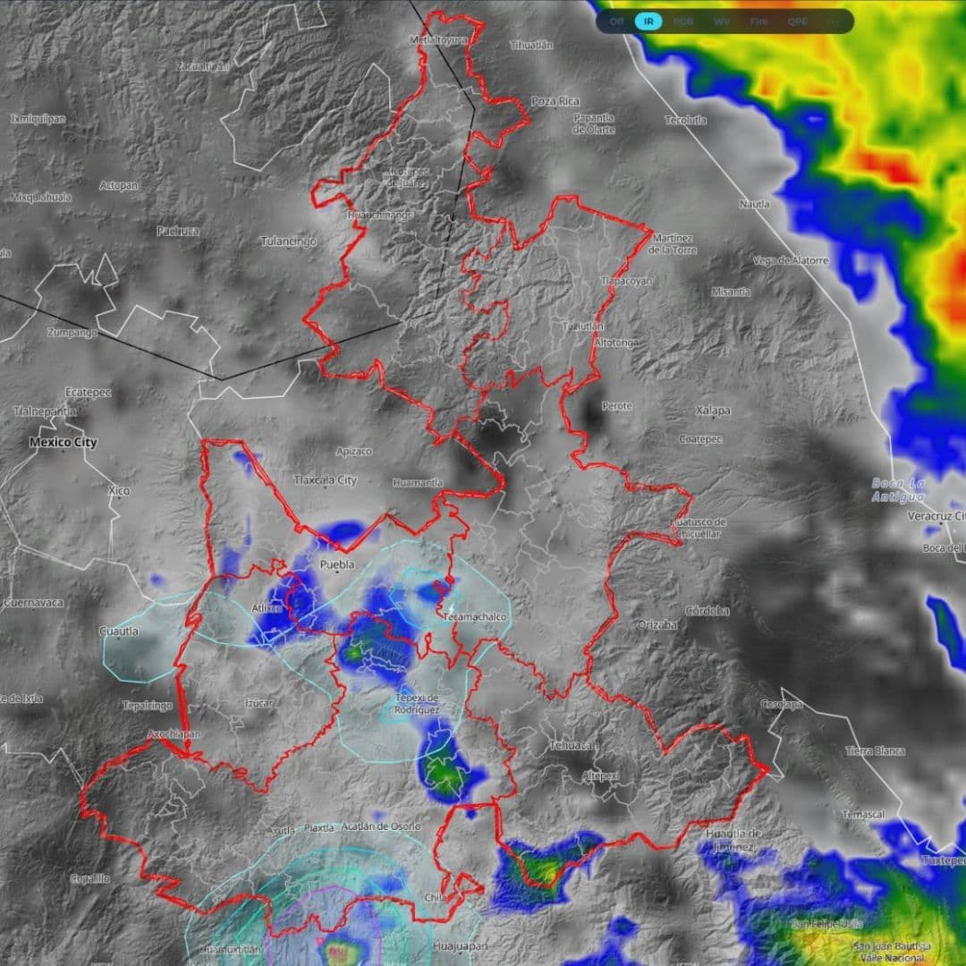 Pronostican Temporal Lluvioso y Granizo en Cinco Regiones del Estado de Puebla