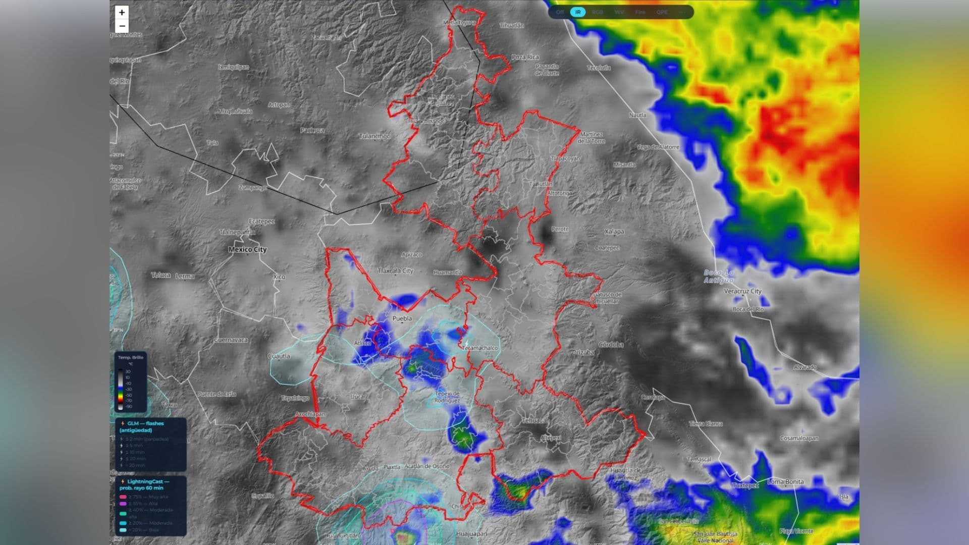 Pronóstico Temporal Lluvioso Granizo Cinco Regiones Puebla del 7 al 10 de Octubre 2026