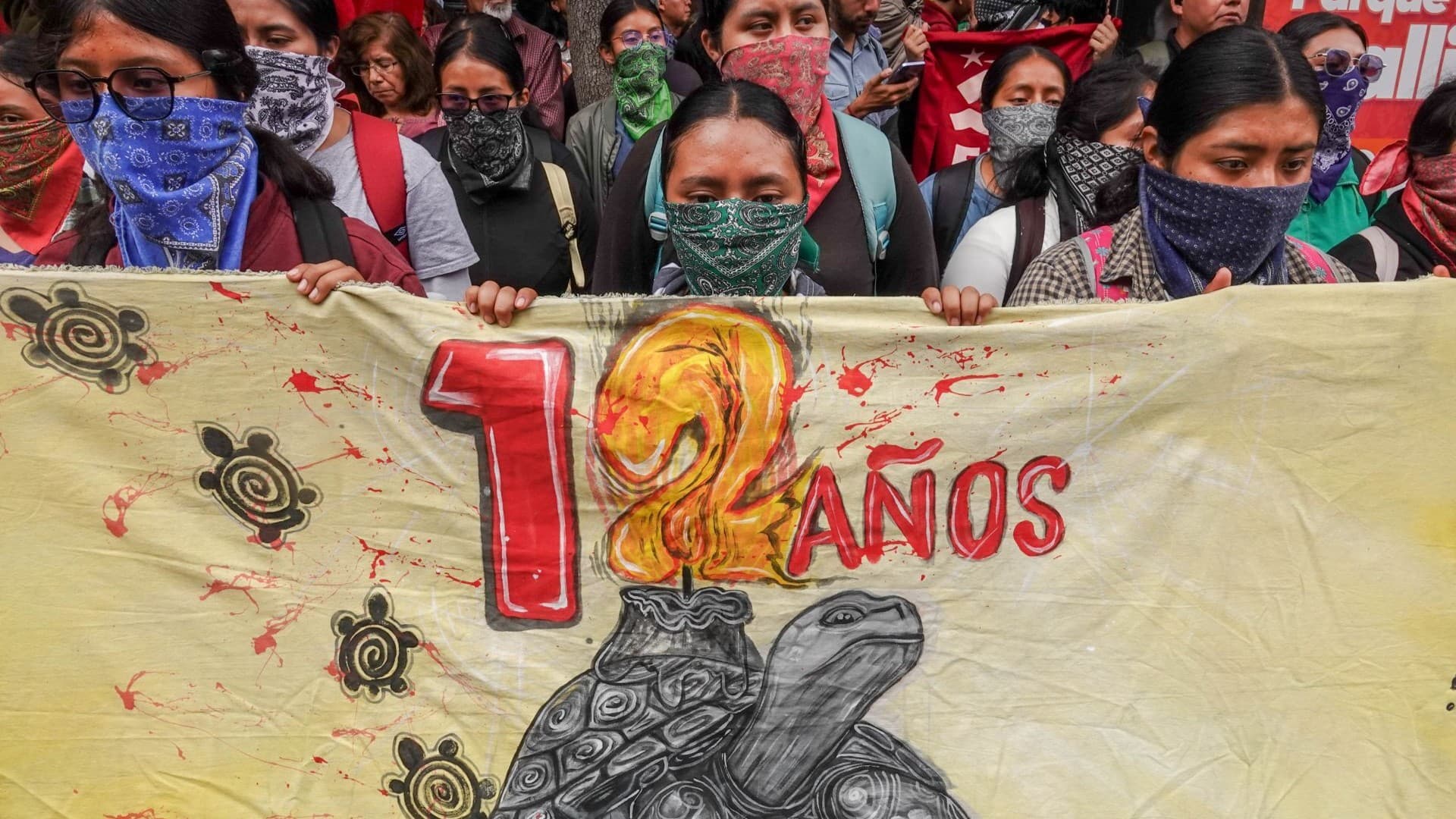 Protesta por el caso Ayotzinapa en la CDMX