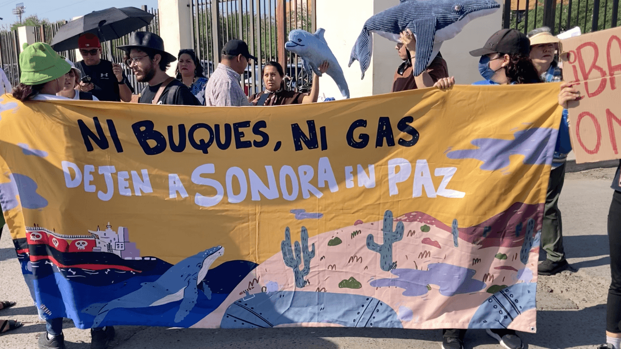 Manifestación de Colectivos Contra Proyectos de Gas en Sonora