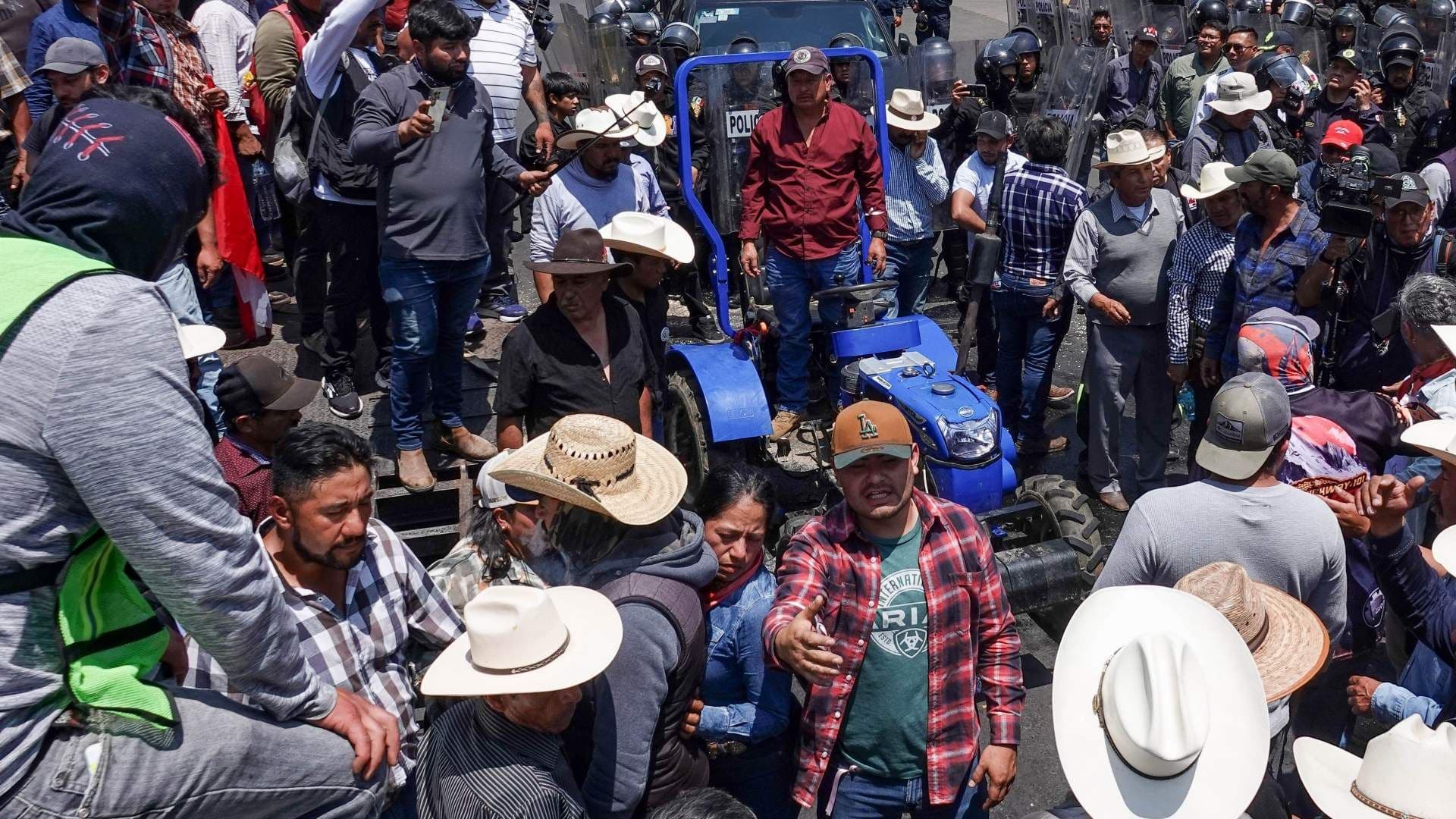 Protesta de campesinos en mayo 2026 en la Ciudad de México. Foto: Cuartoscuro | Archivo