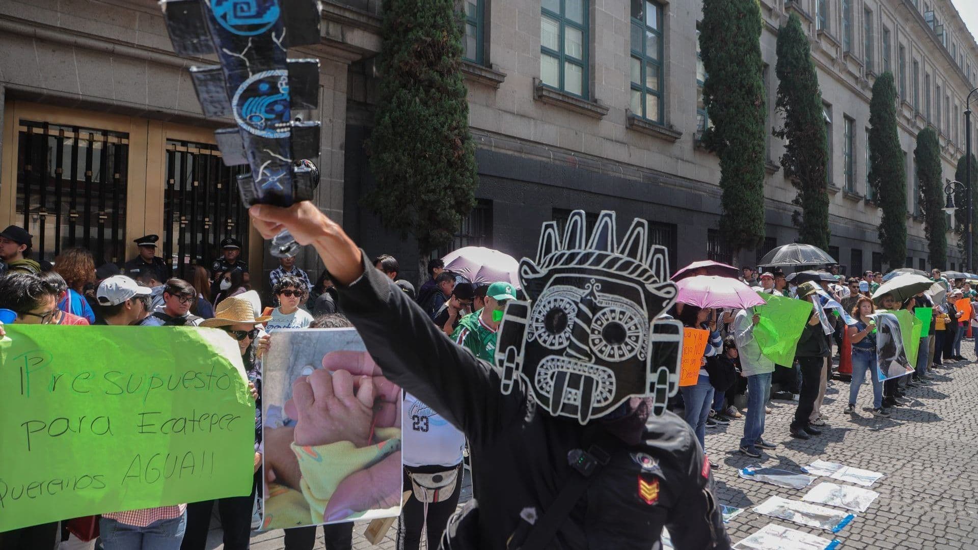 Protesta de habitantes de Ecatepec