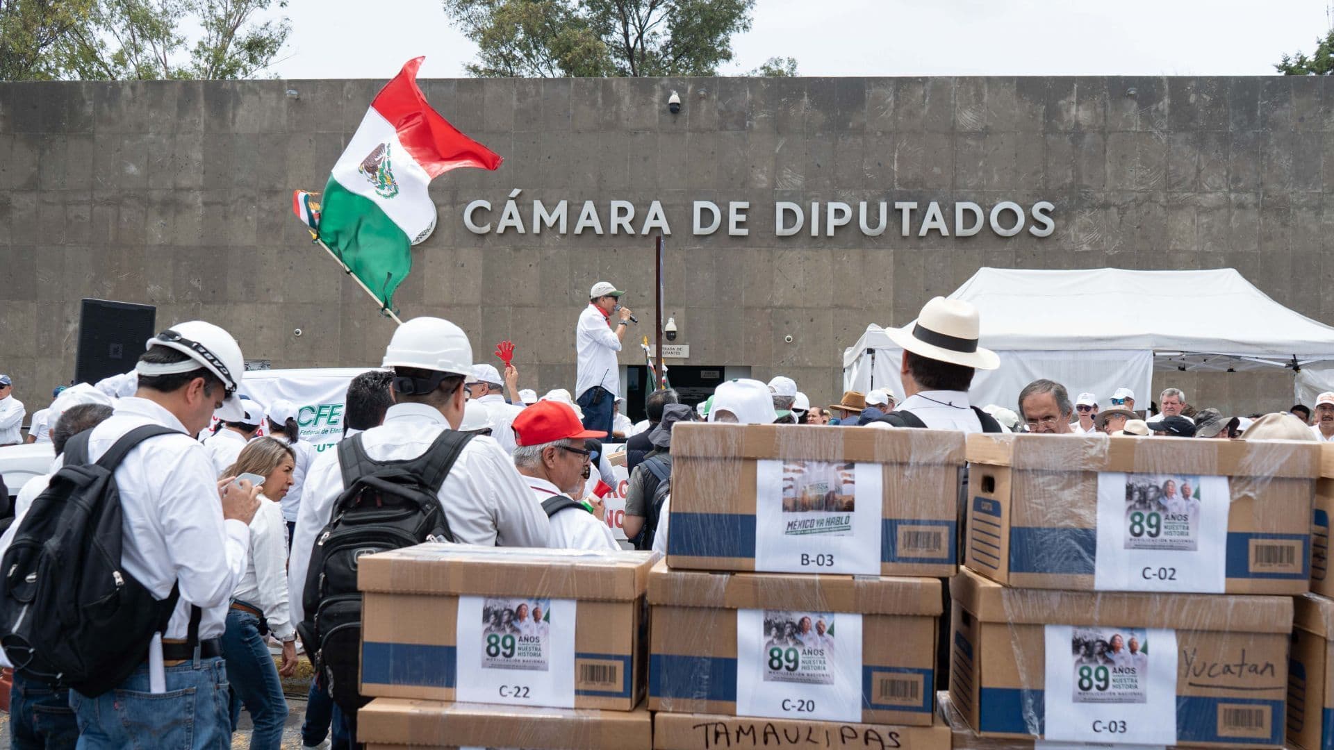 Protesta de los jubilados en la Cámara de Diputados