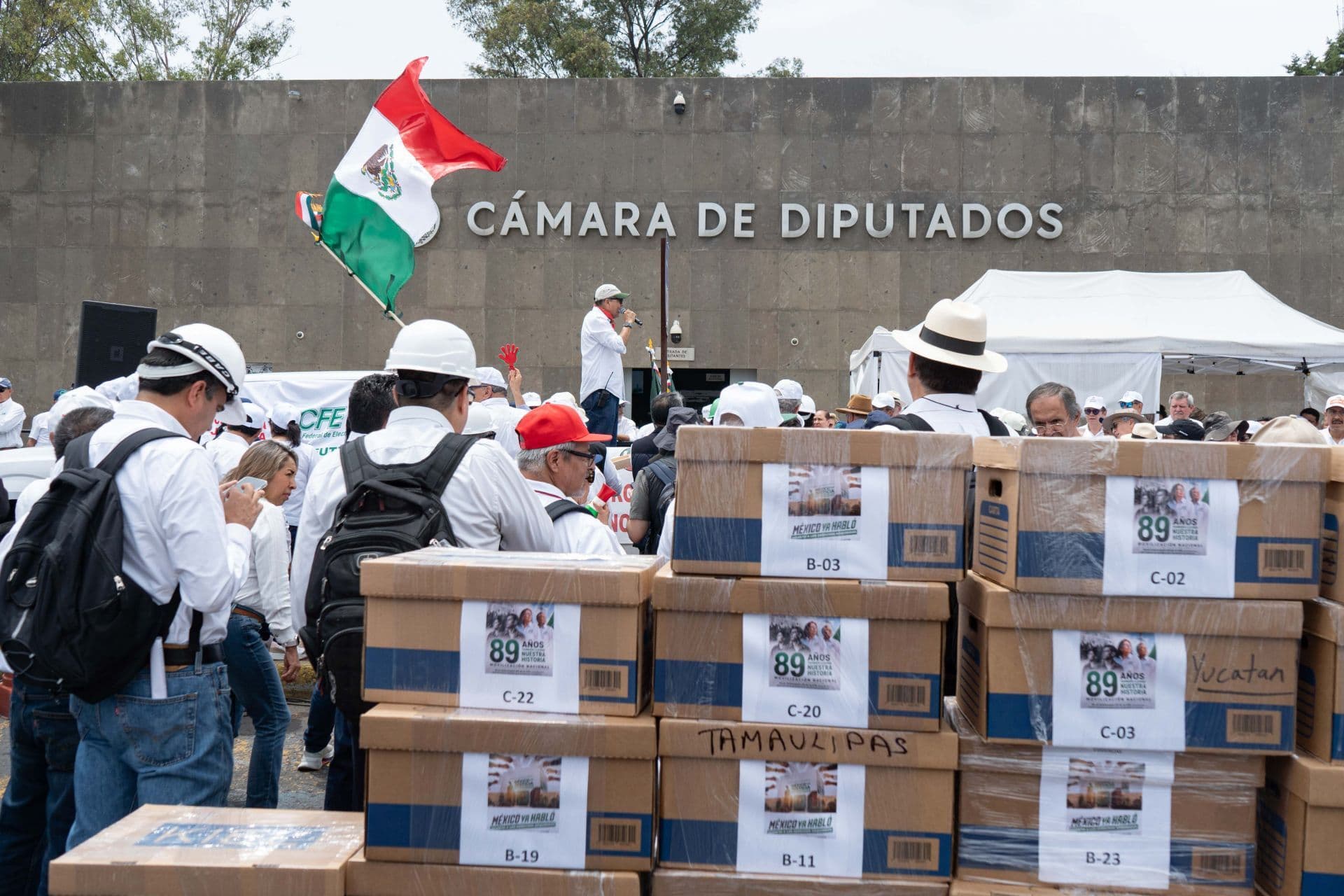 Protesta de los jubilados en la Cámara de Diputados