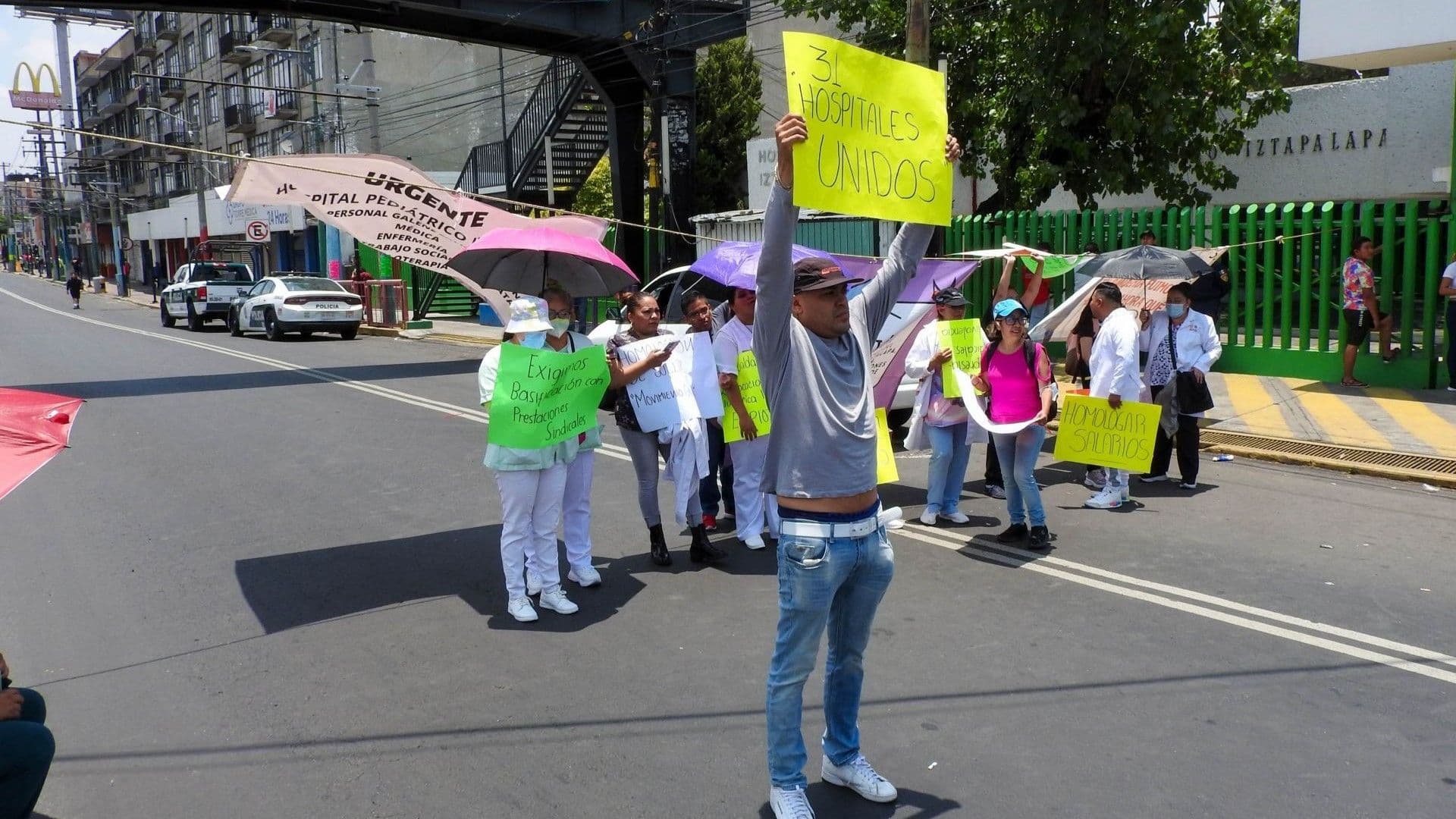 Protesta de personal médico