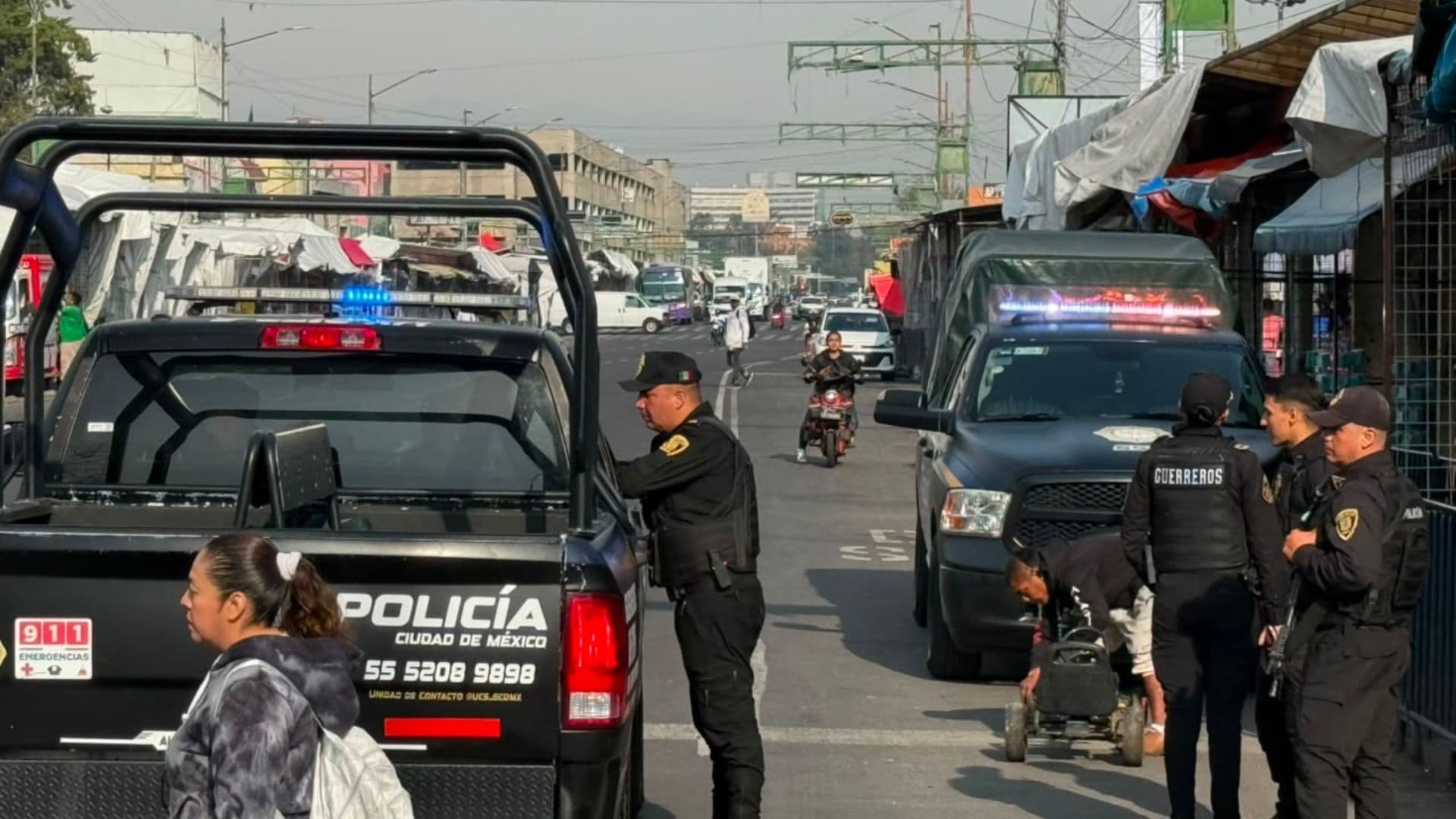 Resguardo en la zona de Tepito