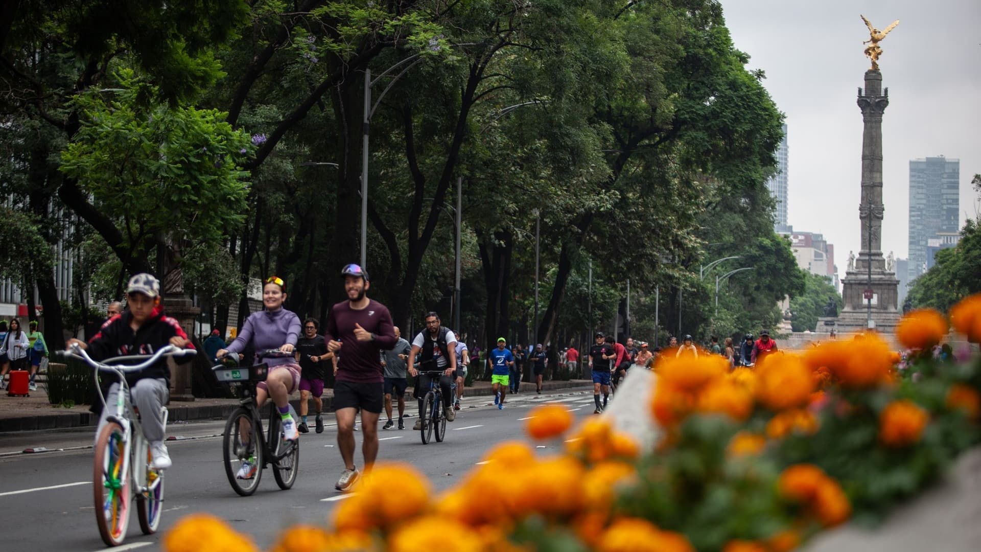 Paseo ciclista en Reforma, CDMX