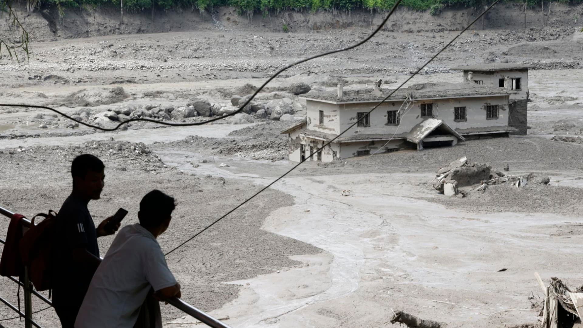 Desbordamiento de río en Nepal