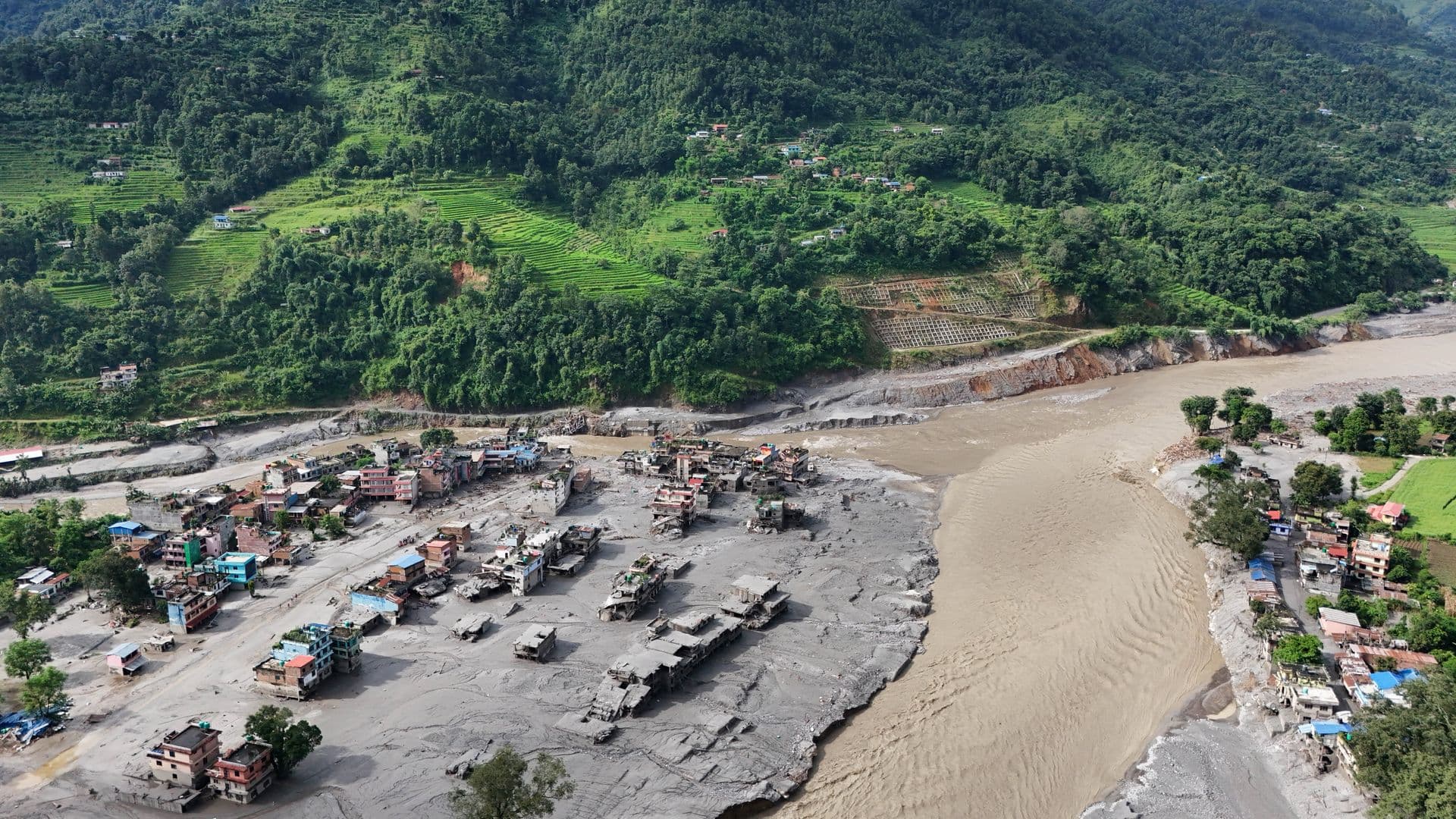 Daños por la rieda en Nepal