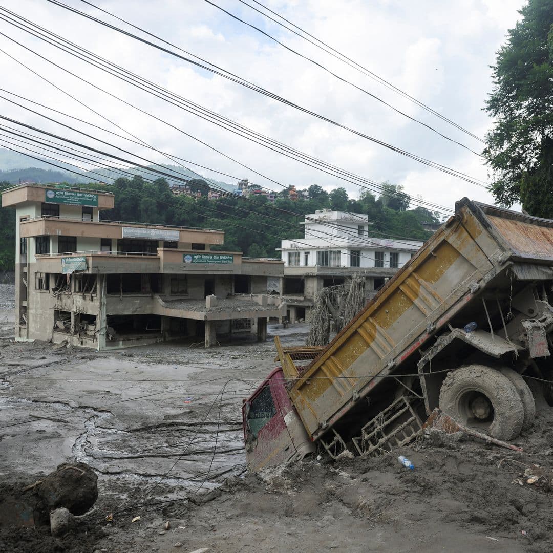 Afectaciones por la riada que azotó Nepal