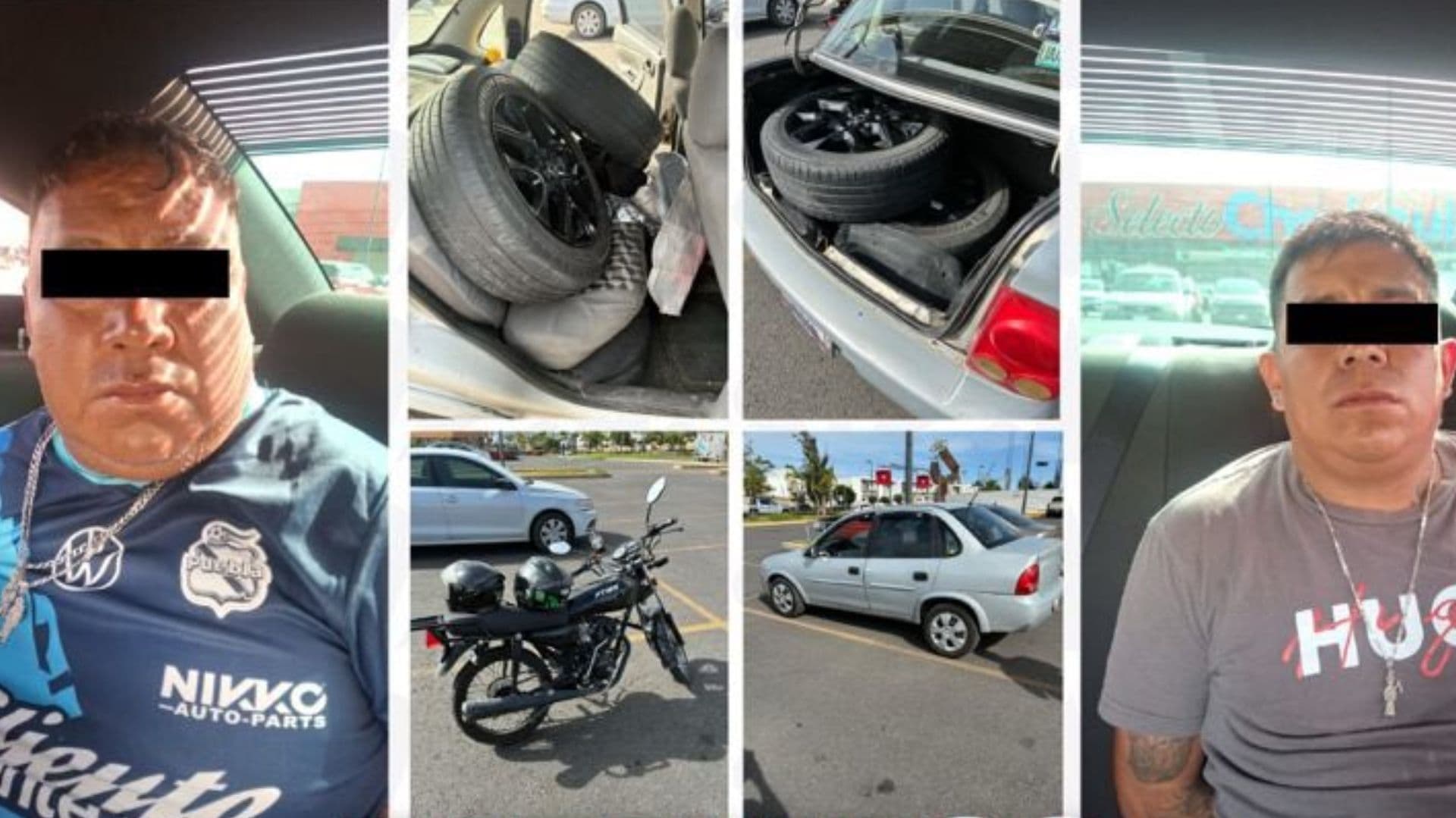 Dos detenidos por presunto robo de autopartes en Puebla.