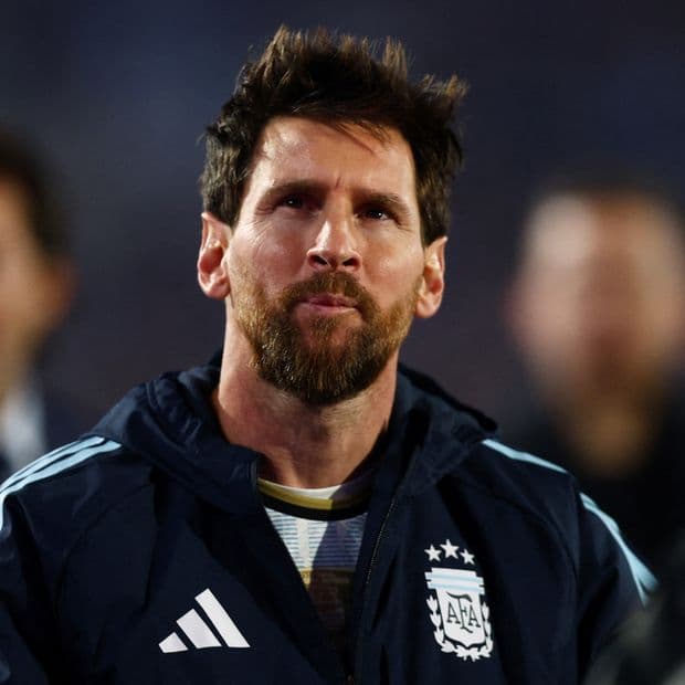 Lionel Messi durante su despedida con la selección de Argentina
