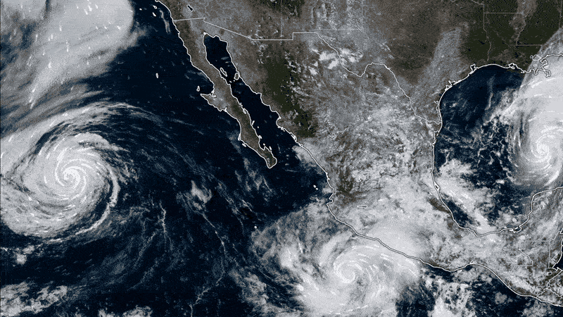 Ciclones Costas México