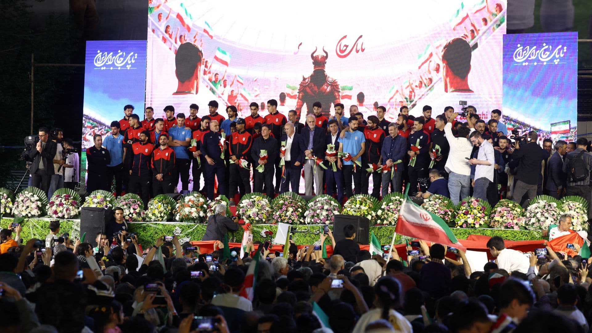 Jugadores de la Selección de Irán antes del Mundial 2026