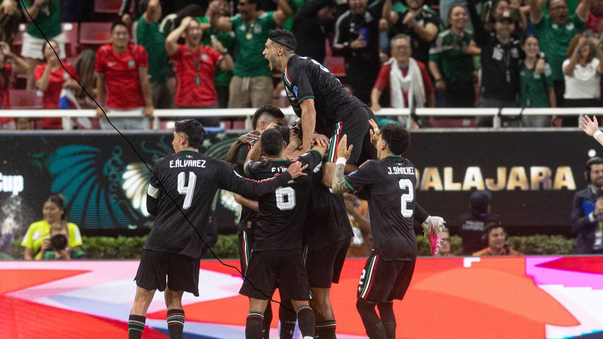 Selección Mexicana durante su segundo partido del Mundial 2026