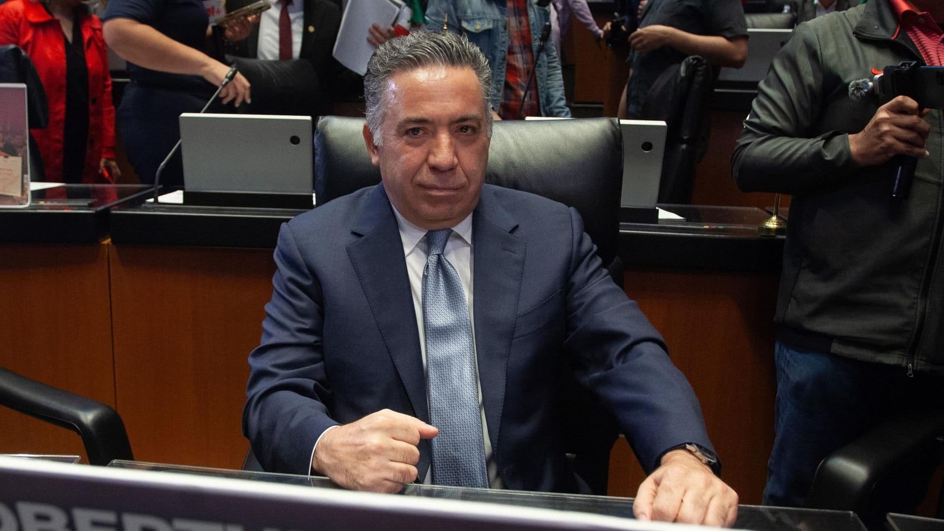 Enrique Inzunza durante sesión en la Cámara de Senadores el 2 de septiembre de 2026. Foto: Cuartoscuro