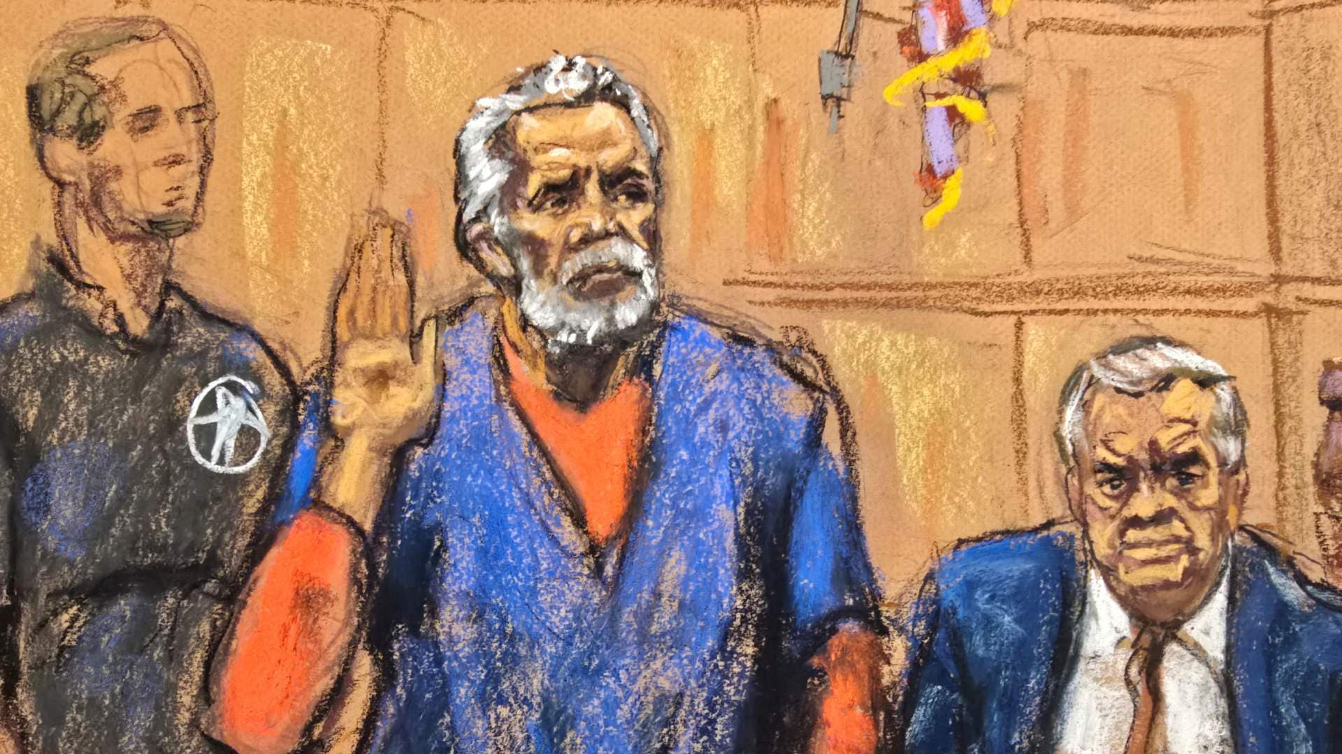 Ismael “El Mayo” Zambada durante juicio en Corte de Nueva York, EUA
