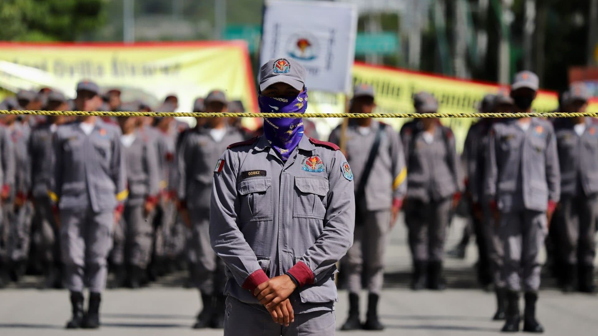 Alumnos de Escuela Militarizada de Chiapas