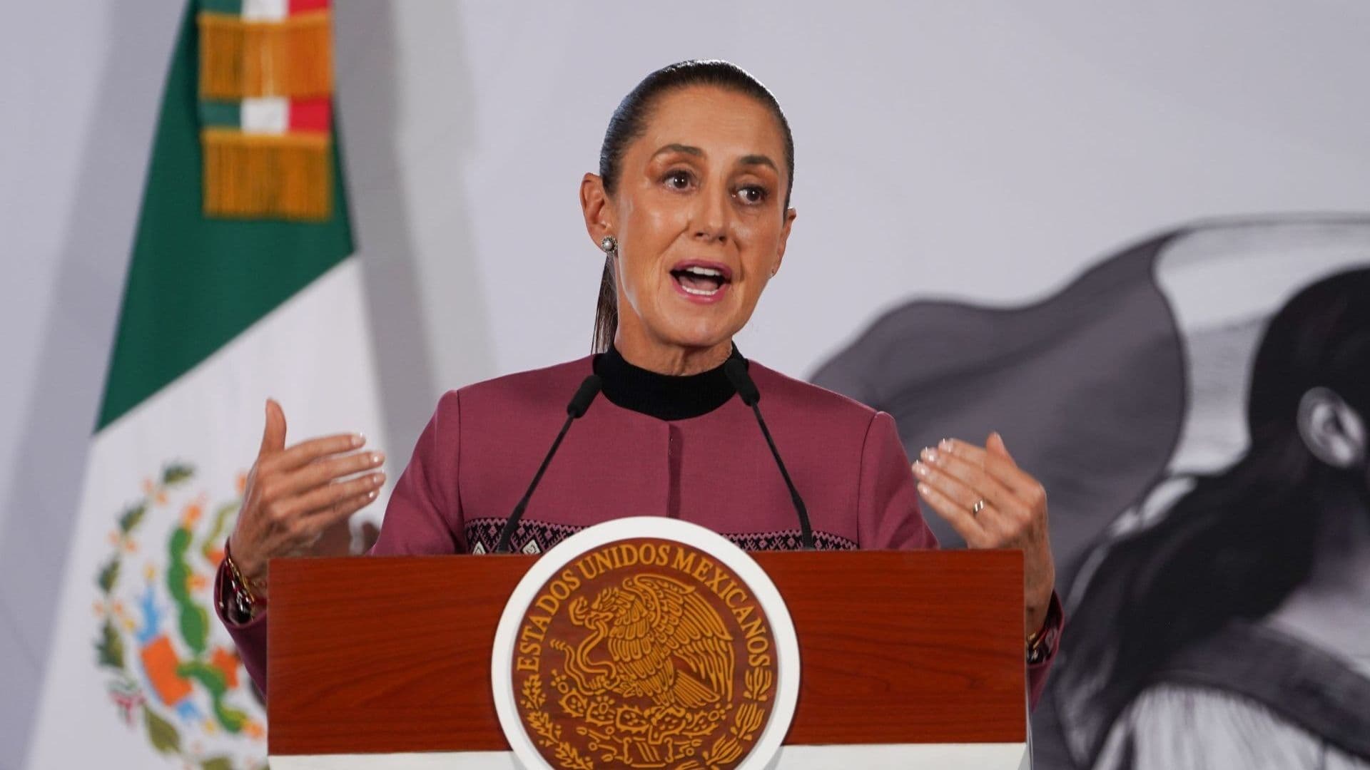 La presidenta Claudia Sheinbaum, durante la mañanera de hoy, 30 de julio de 2026