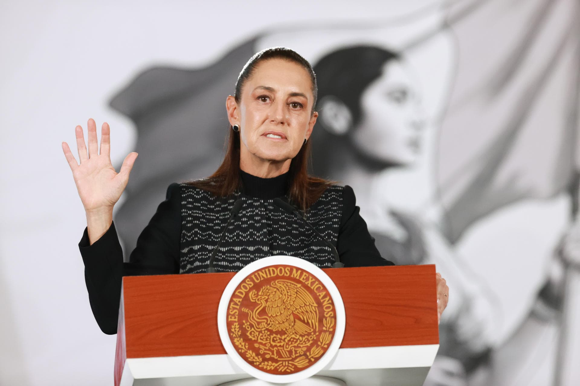 Claudia Sheinbaum, presidenta de México, en la conferencia mañanera de hoy, 1 de julio 2026