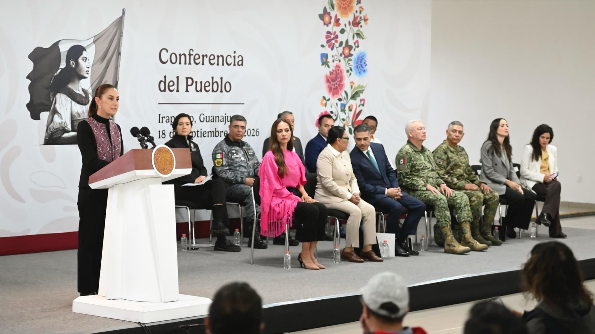 Sheinbaum en la conferencia mañanera del 18 de septiembre de 2026