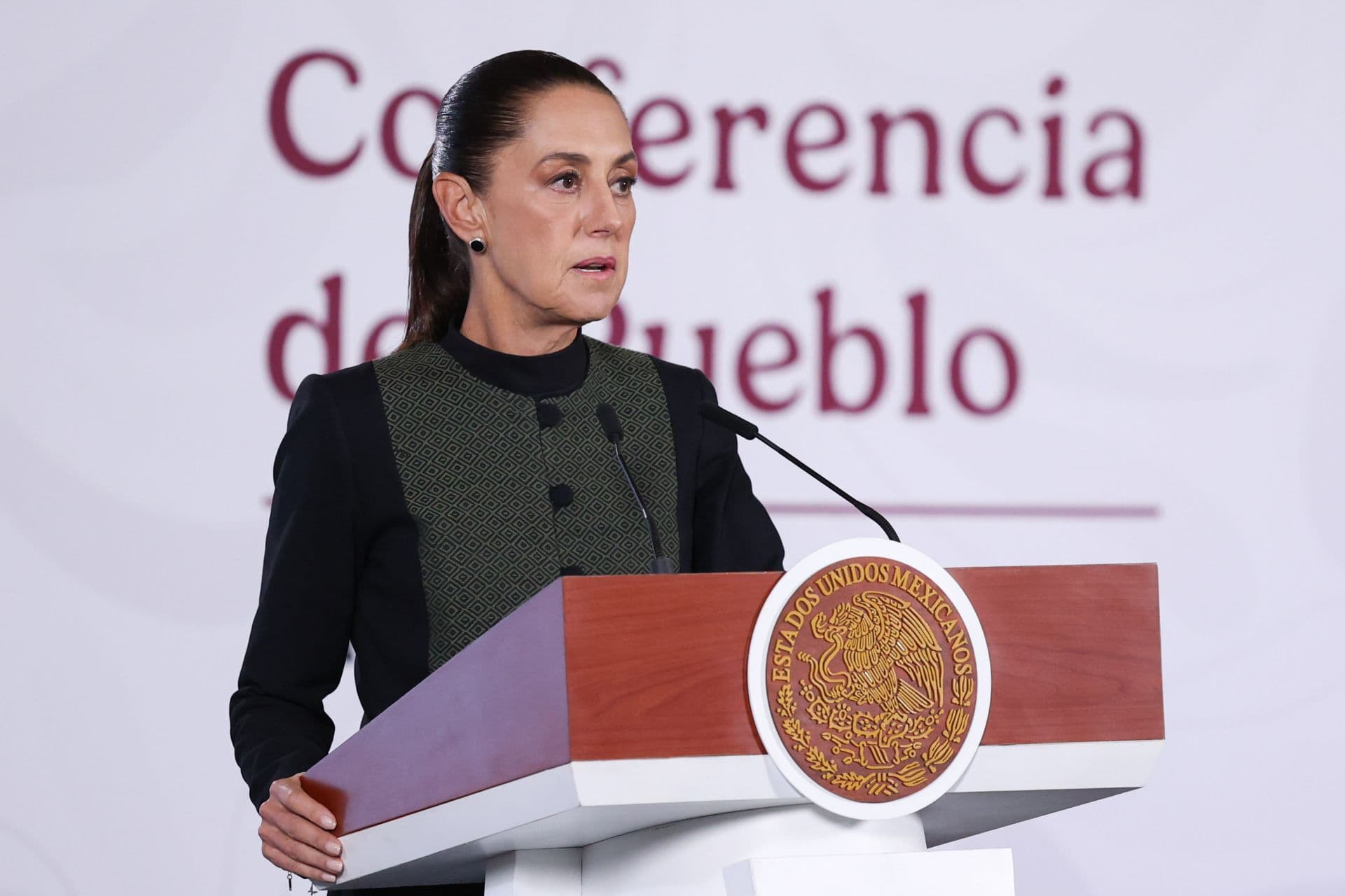 Claudia Sheinbaum, presidenta de México, en la conferencia mañanera del 30 de junio 2026.