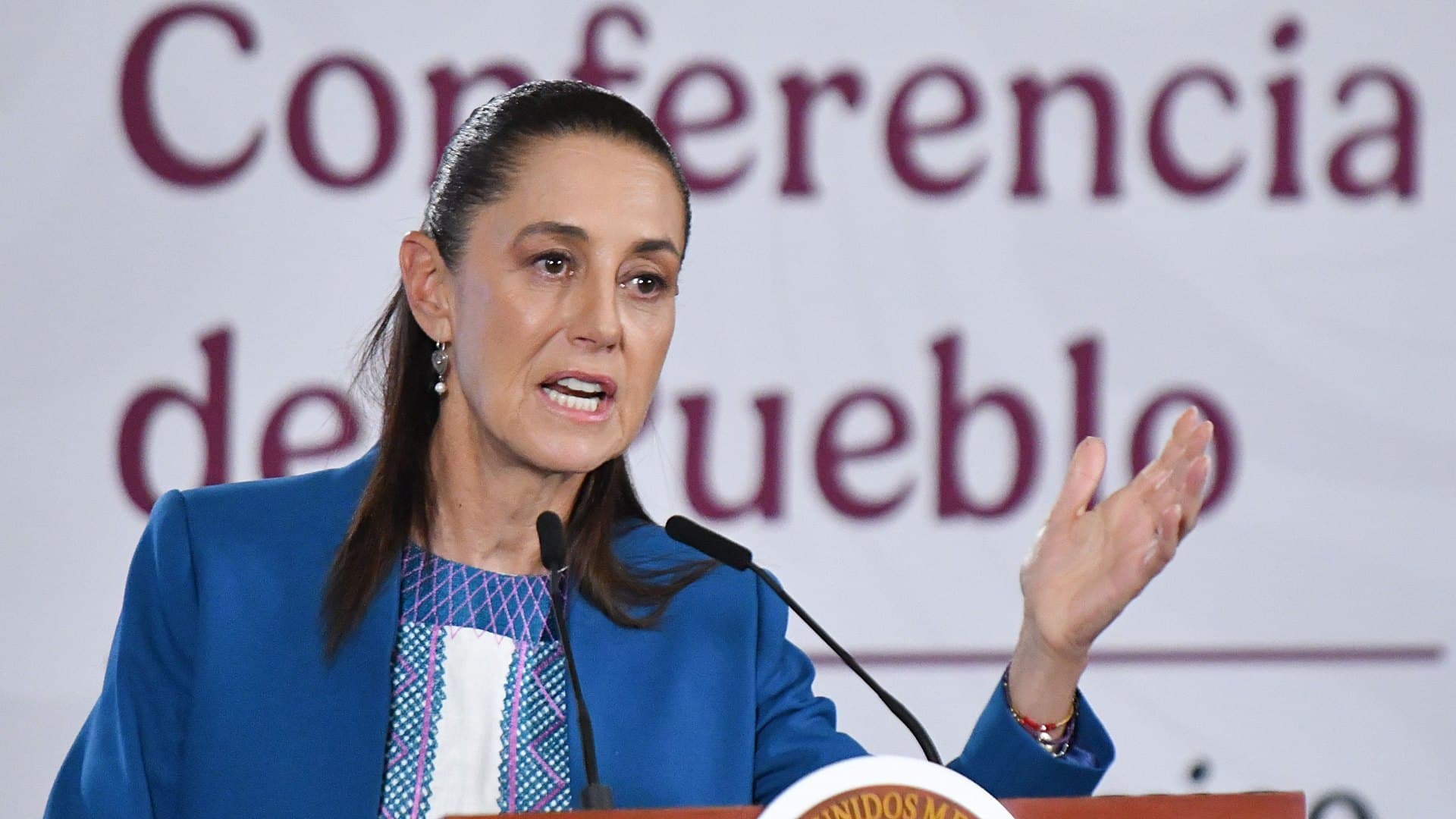La presidenta Claudia Sheinbaum Pardo en conferencia de prensa mañanera. Foto: Cuartoscuro