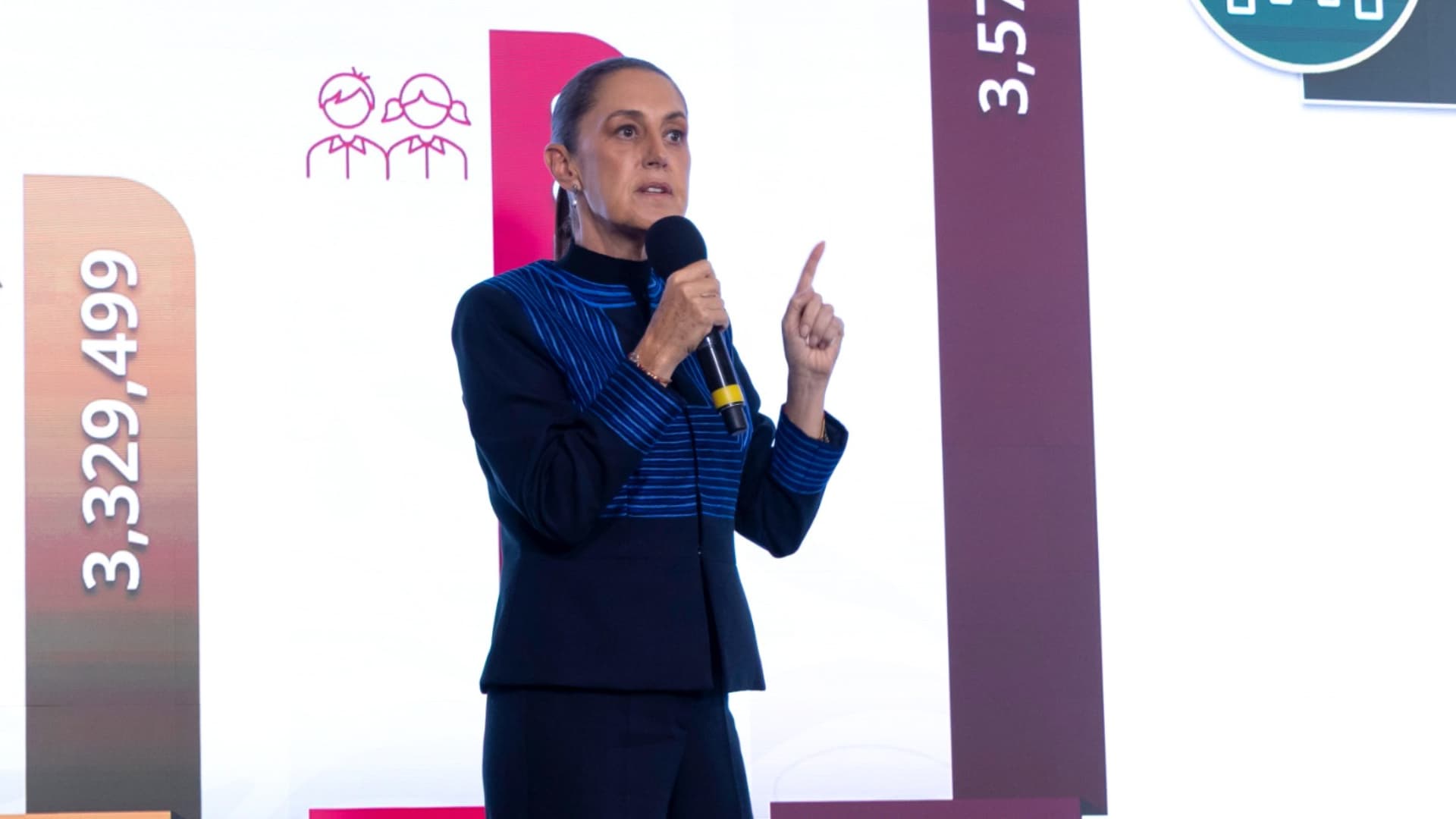 La presidenta Claudia Sheinbaum en la conferencia mañanera del 24 de agosto 2026