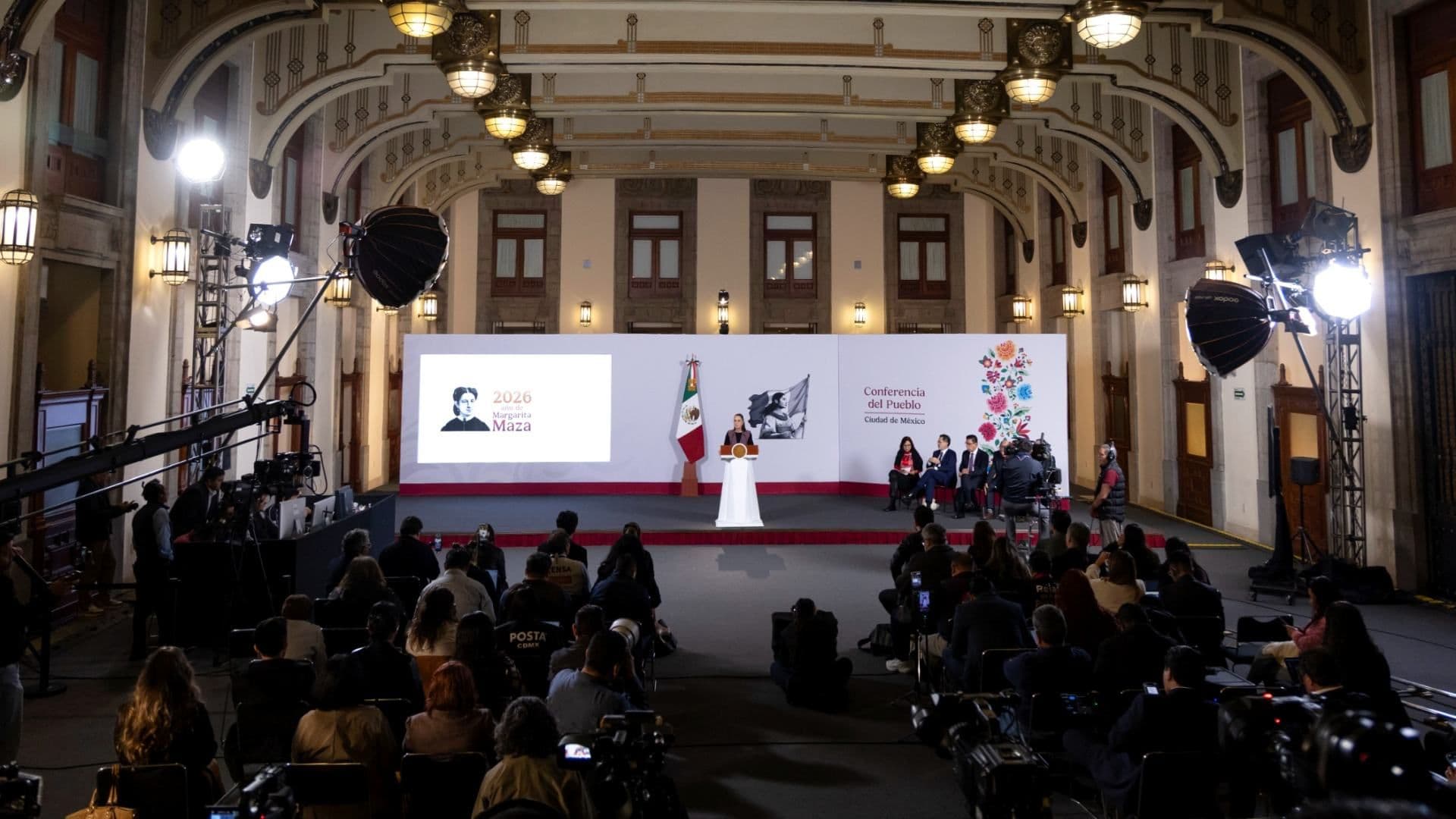 Claudia Sheinbaum en conferencia de prensa mañanera. Foto: Presidencia de la República