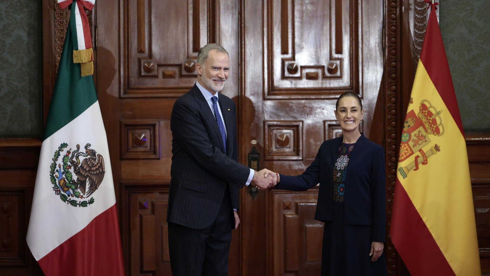 Reunión del rey Felipe VI de España y la presidenta Claudia Sheinbaum, en Palacio Nacional.