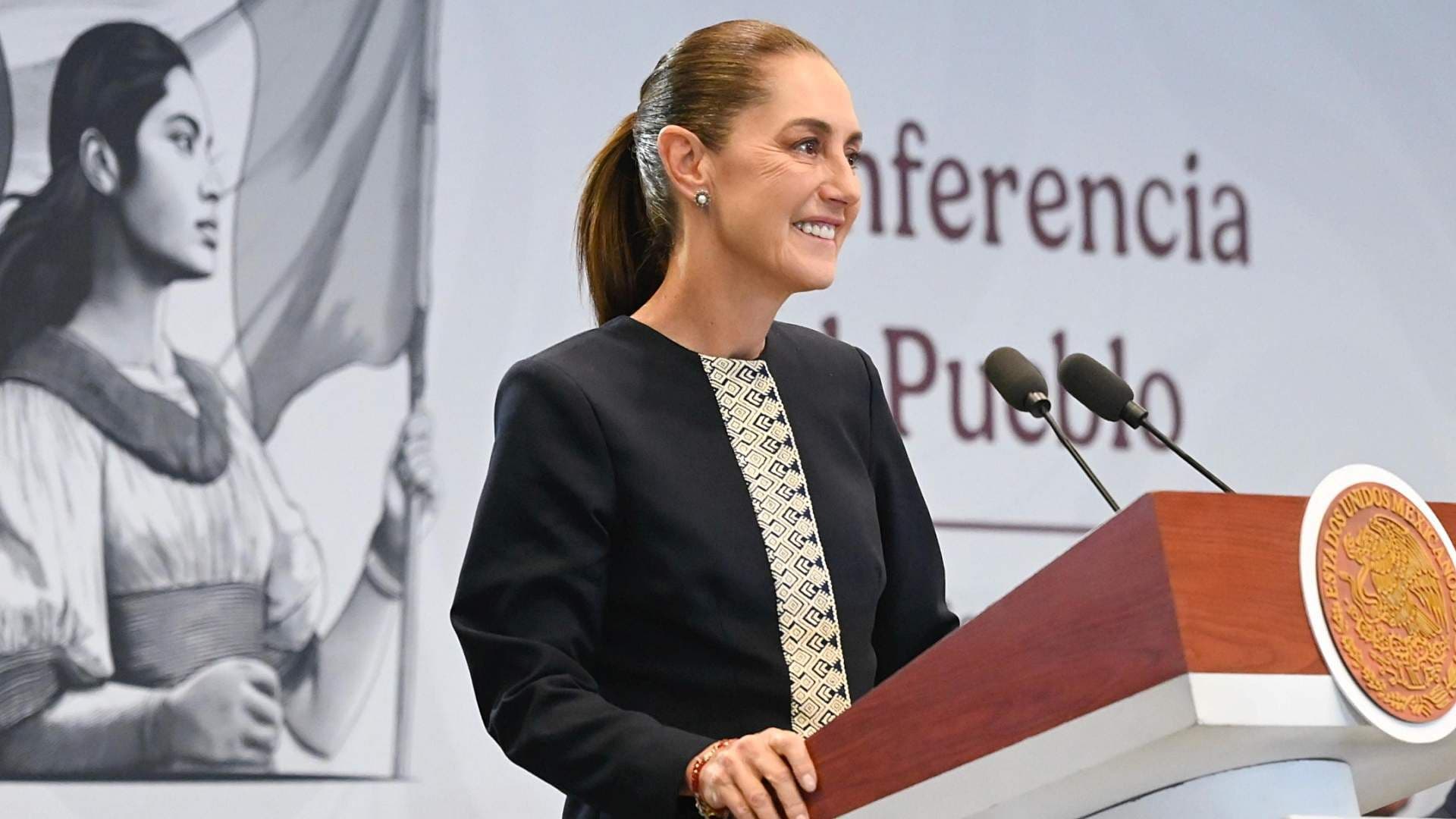 Claudia Sheinbaum en conferencia de prensa mañanera. Foto: Presidencia de la República