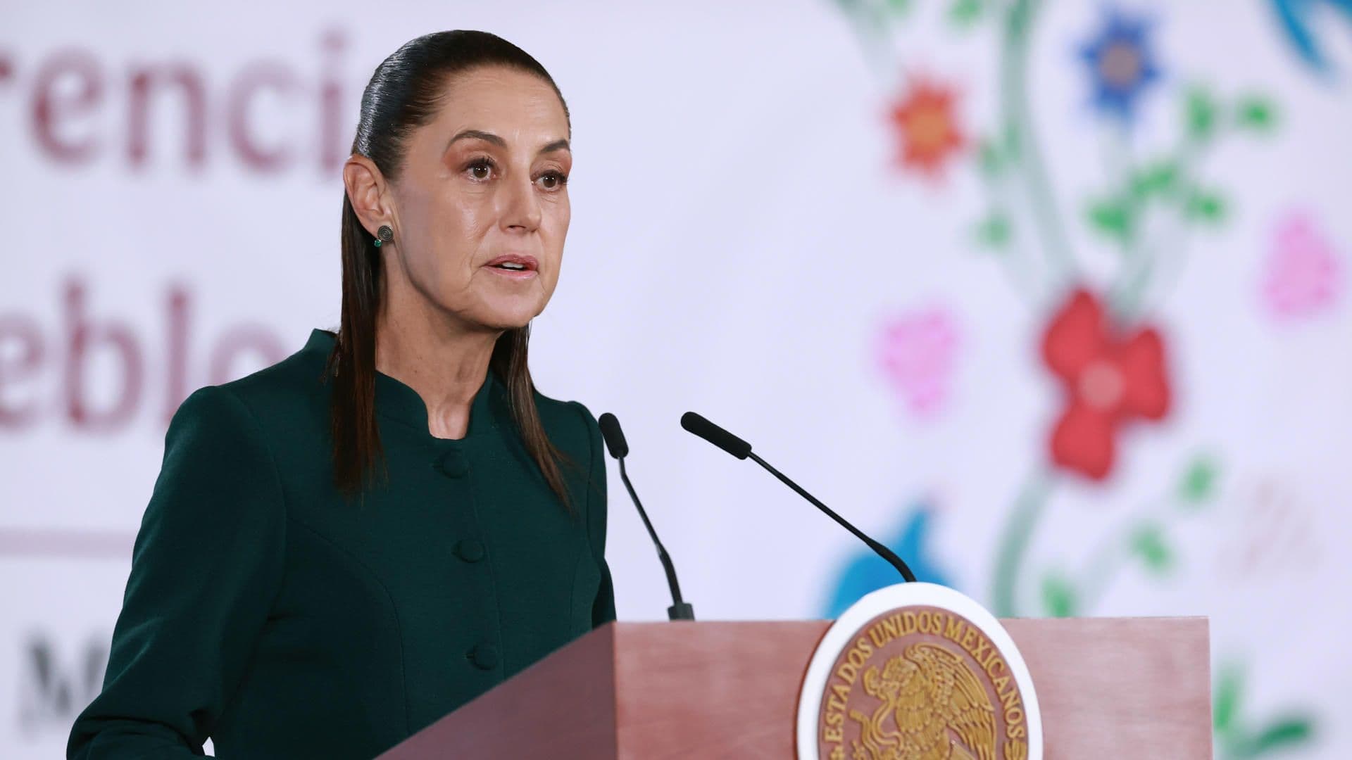 Claudia Sheinbaum, presidenta de México, en la conferencia mañanera del 29 de junio 2026