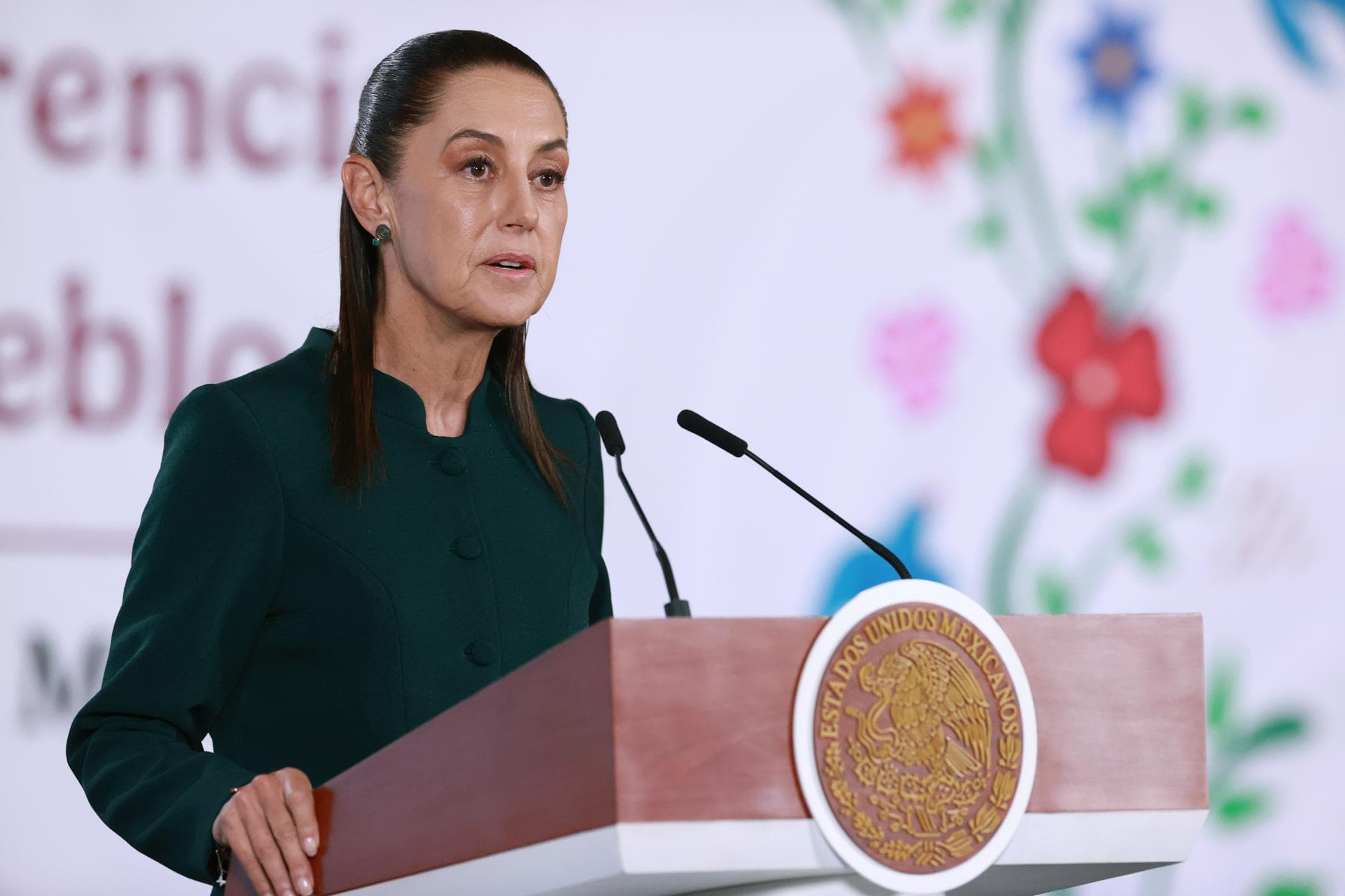 Claudia Sheinbaum, presidenta de México, en la conferencia mañanera del 29 de junio 2026