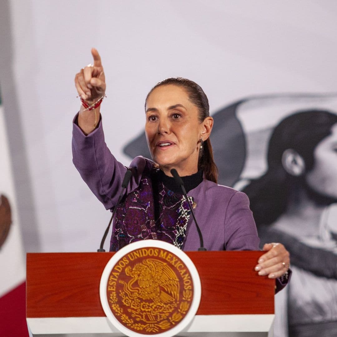 Claudia Sheinbaum, presidenta de México, en la conferencia mañanera del 25 de agosto de 2026