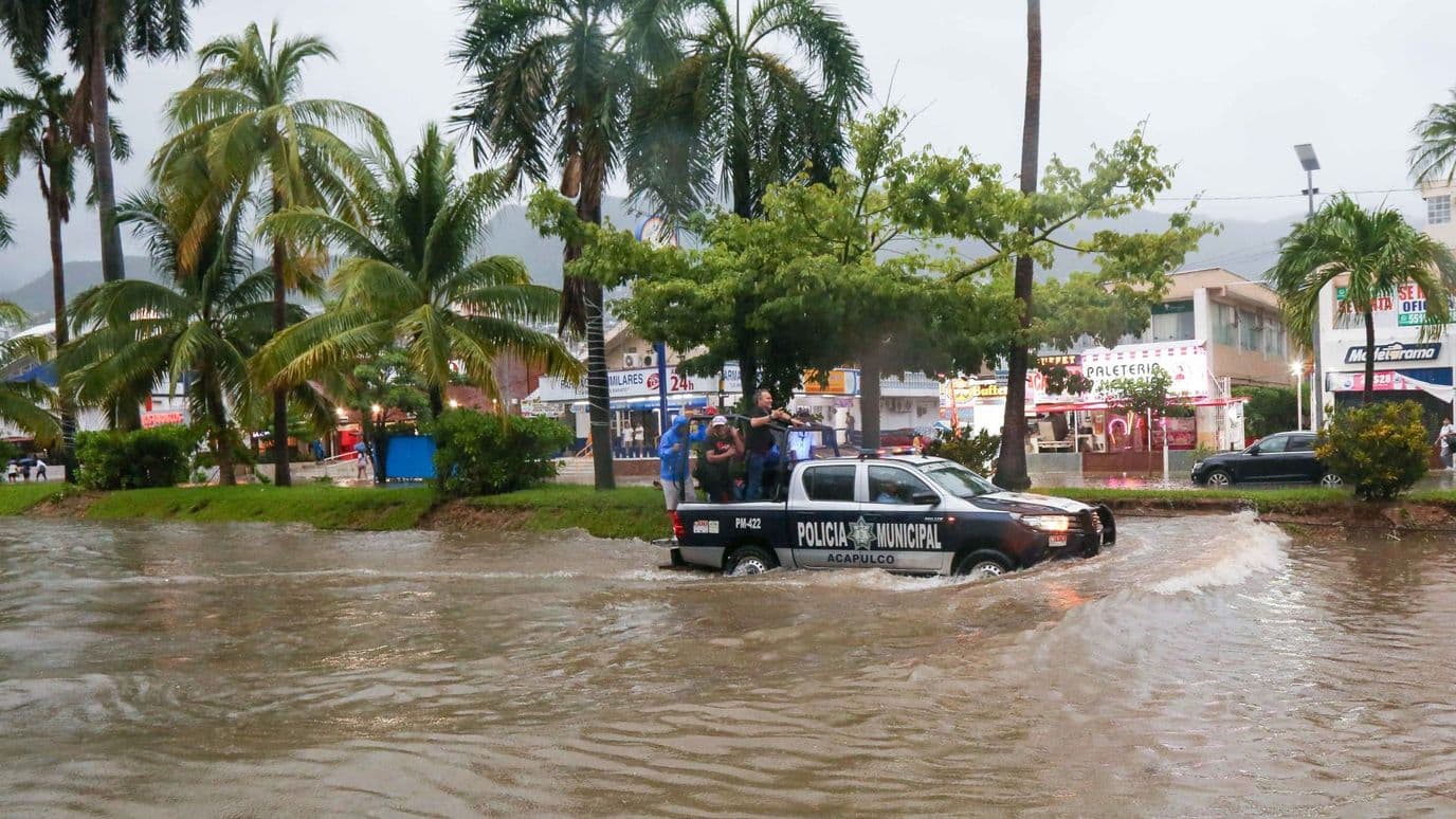 Lluvias e inundaciones en Guerrero debido a la tormenta tropical Simon, el 8 de octubre 2026. Foto: Cuartoscuro