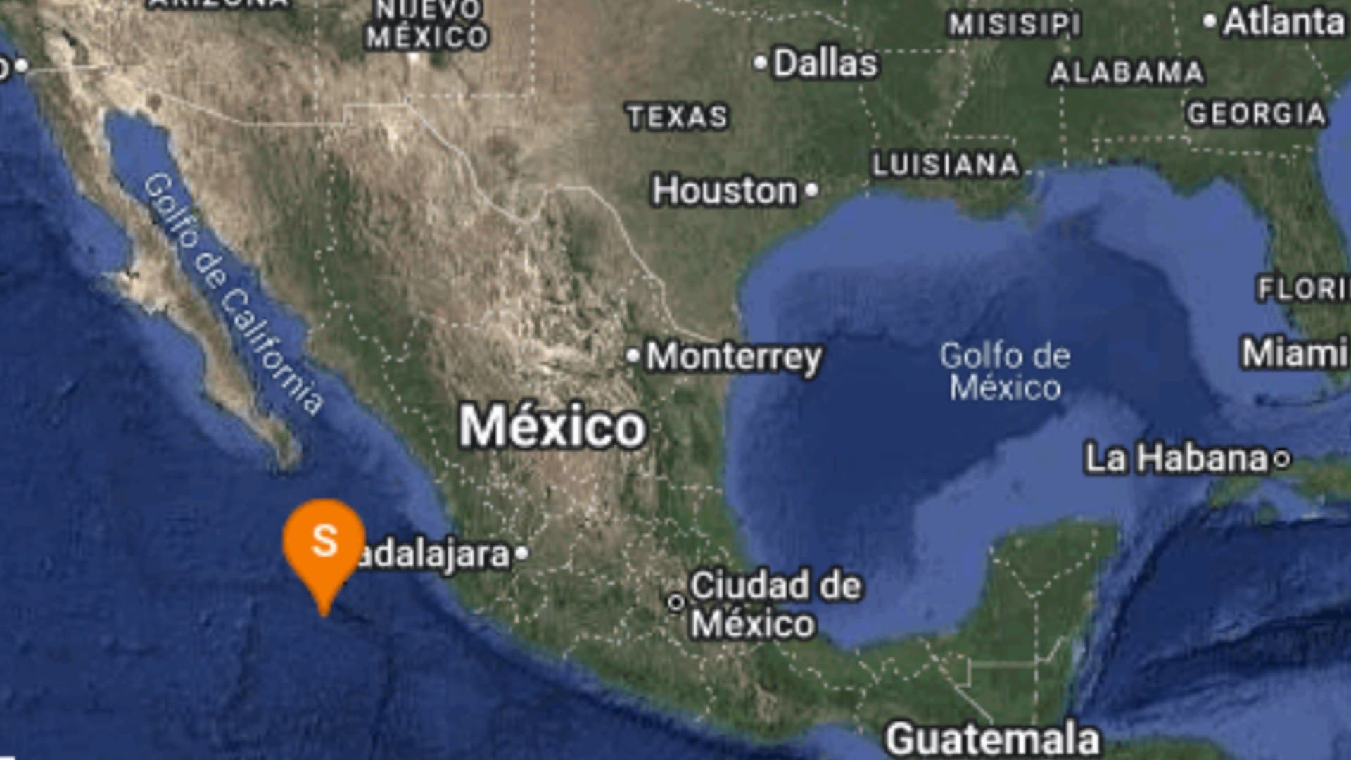 Se registra sismo en costas de Puerto Vallarta