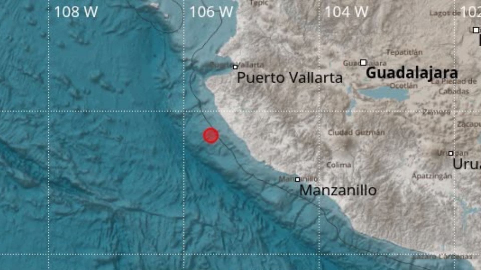 Se registra sismo de magnitud 4.4 en Jalisco.