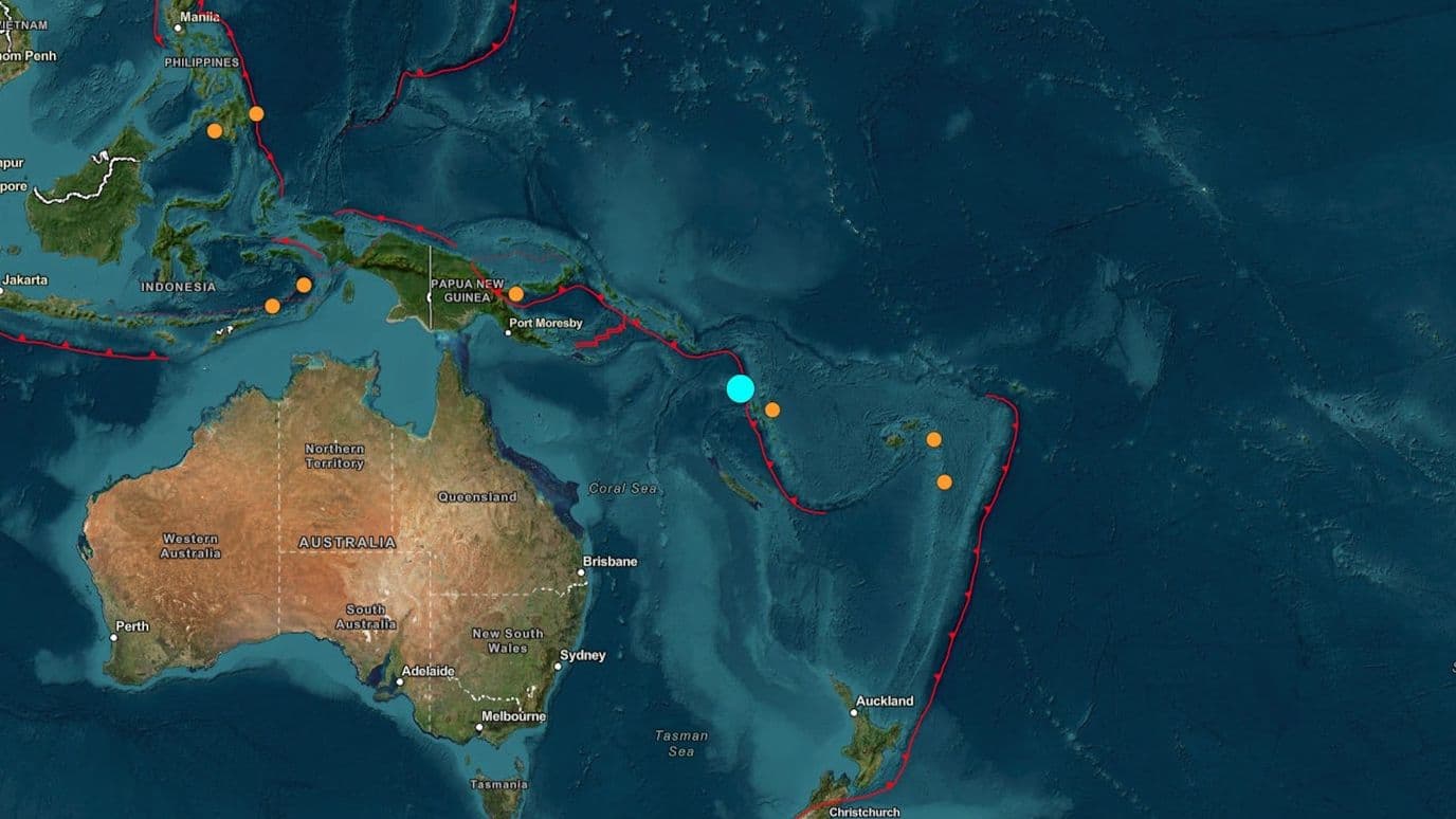 Reportan sismo de magnitud 7.2 en Vanuatu