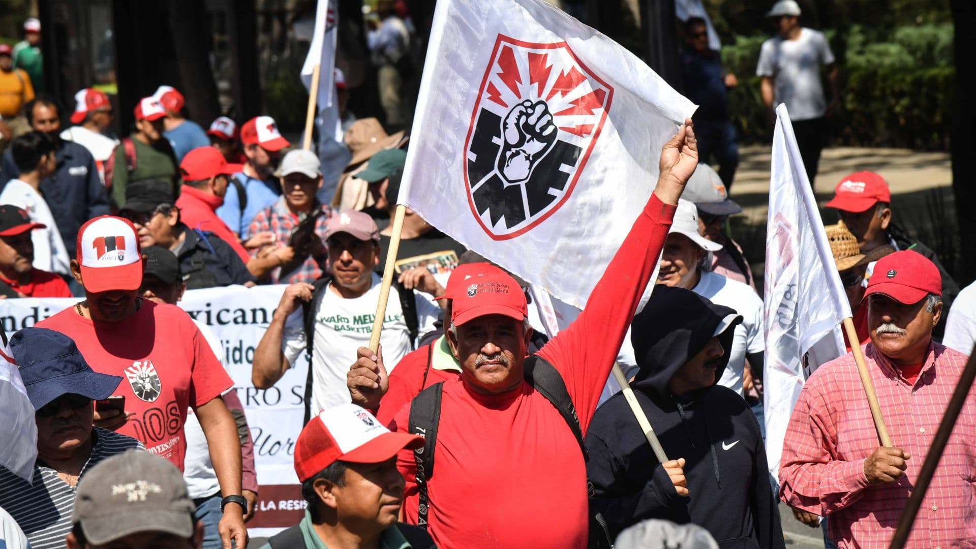 Marcha del SME durante el Día del Trabajo 2026 en la Ciudad de México. Foto: Cuartoscuro | Archivo