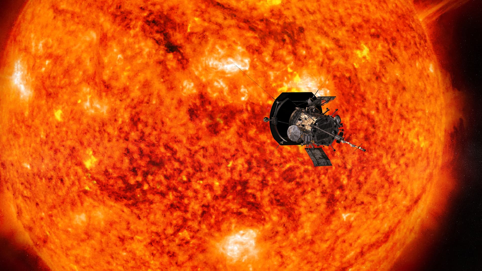 Sonda Parker de la NASA acercándose al Sol