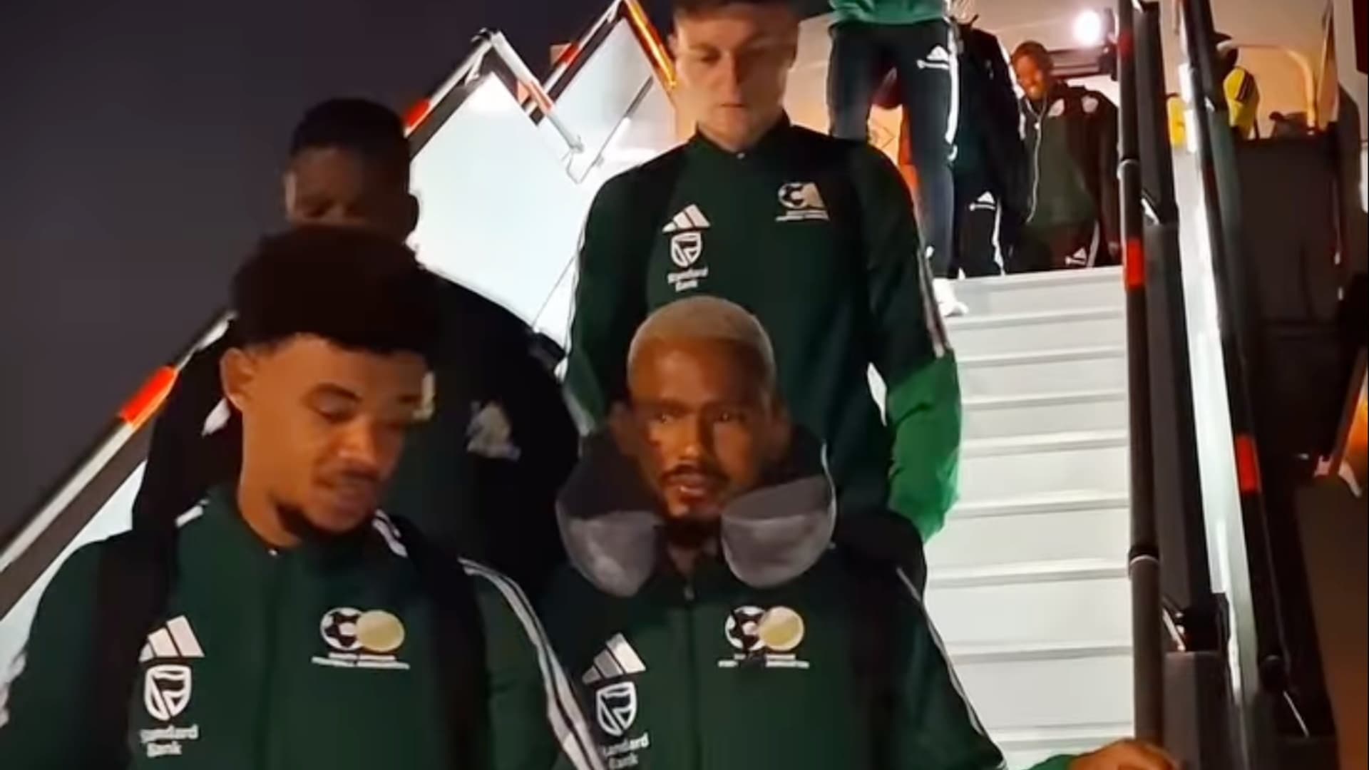 Llegada de los jugadores de la Selección de Sudáfrica al AIFA el 2 de junio, por el Mundial 2026.