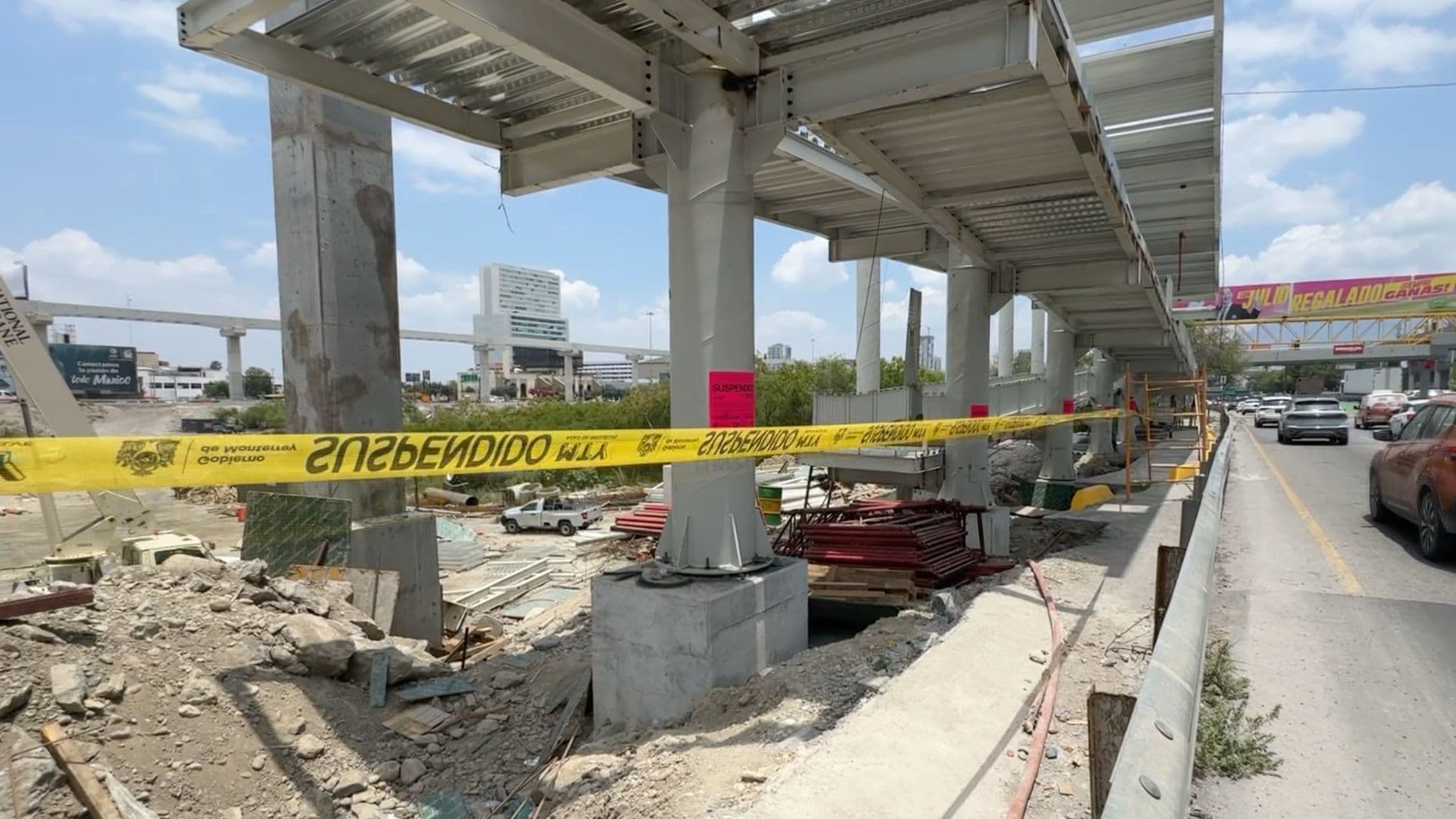 Suspenden construcción puente de la virgen