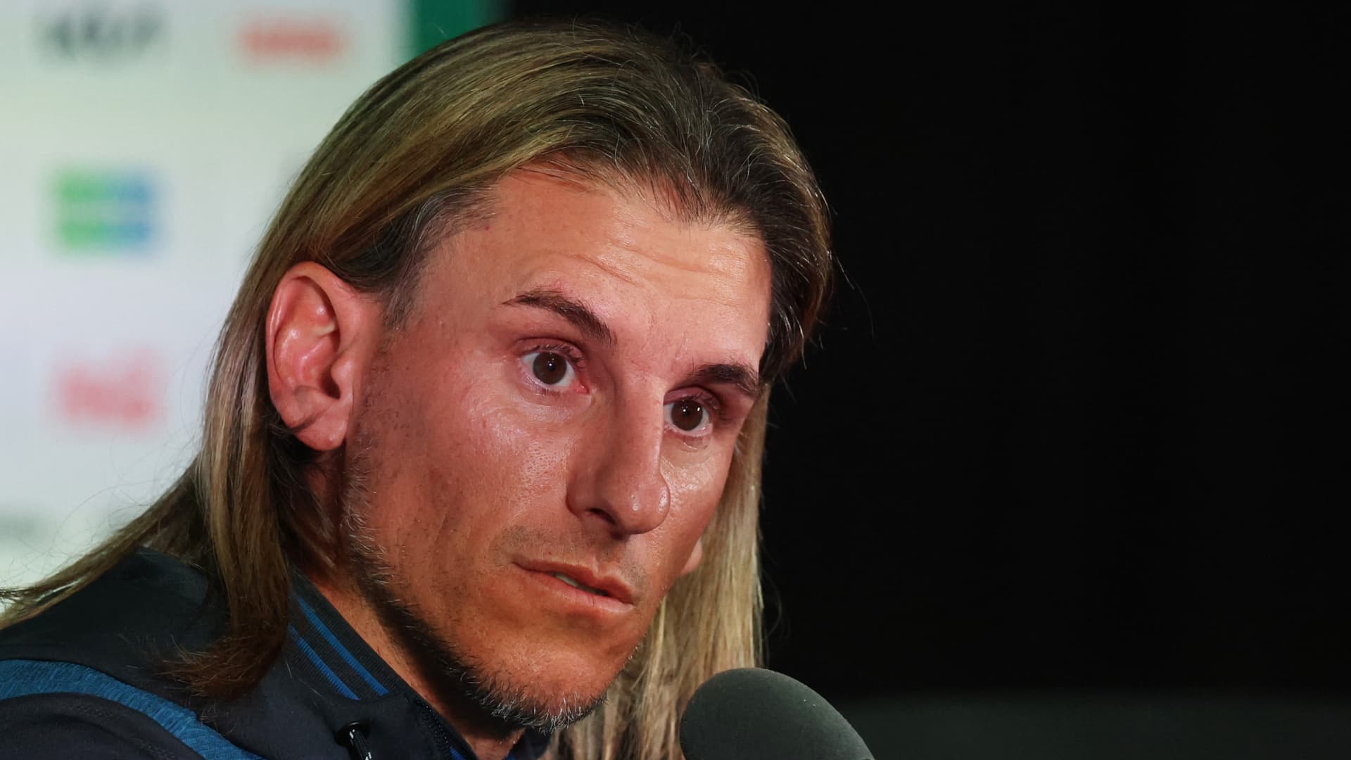 Sebastián Beccacece, director técnico de Ecuador, durante rueda de prensa.