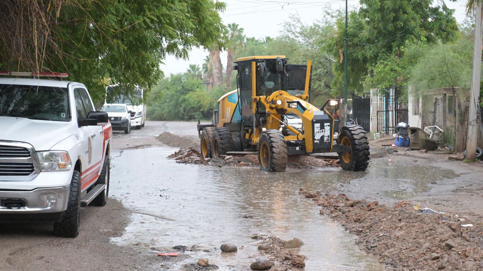 Trabajos preventivos en Hermosillo, Sonora, ante la llegada de Polo a la entidad