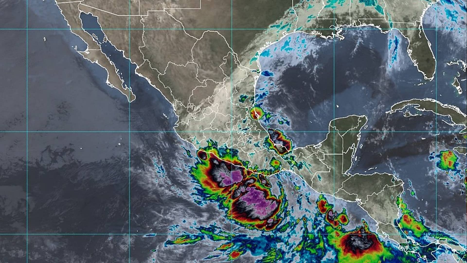 Tormenta tropical Boris en el oceáno Pacífico el 8 de junio 2026. Imagen del SMN