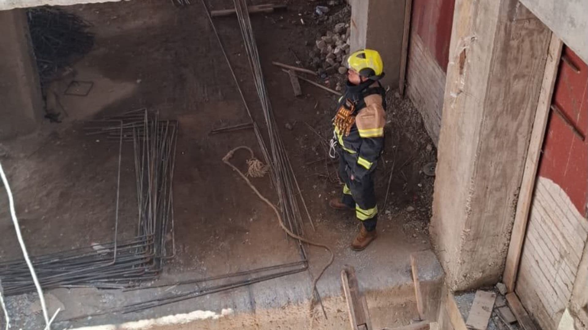 Trabajador Lesionado Caída 10 Metros Altura Obra Construcción Barrio de Santiago Puebla