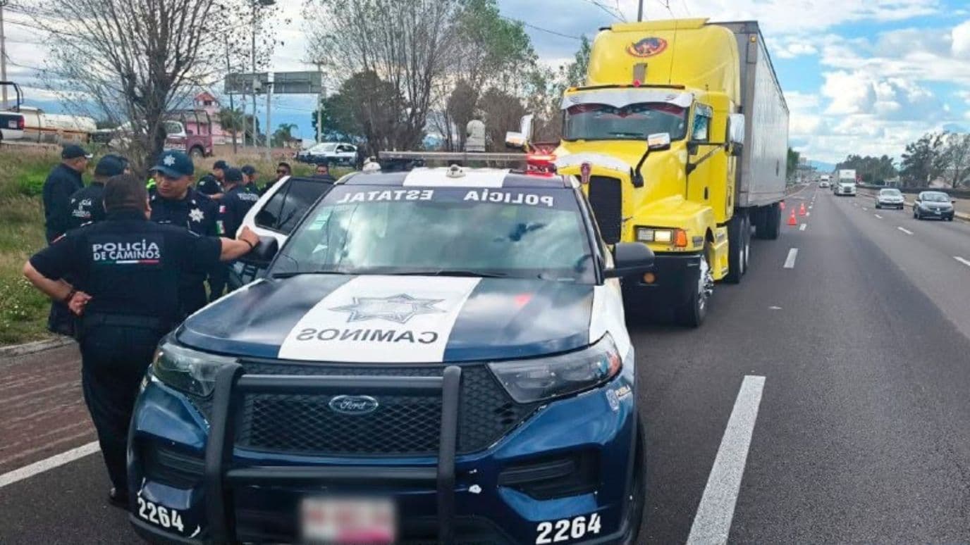 Dos Detenidos Tráiler Robado Recuperado Periférico Ecológico Coronango Puebla