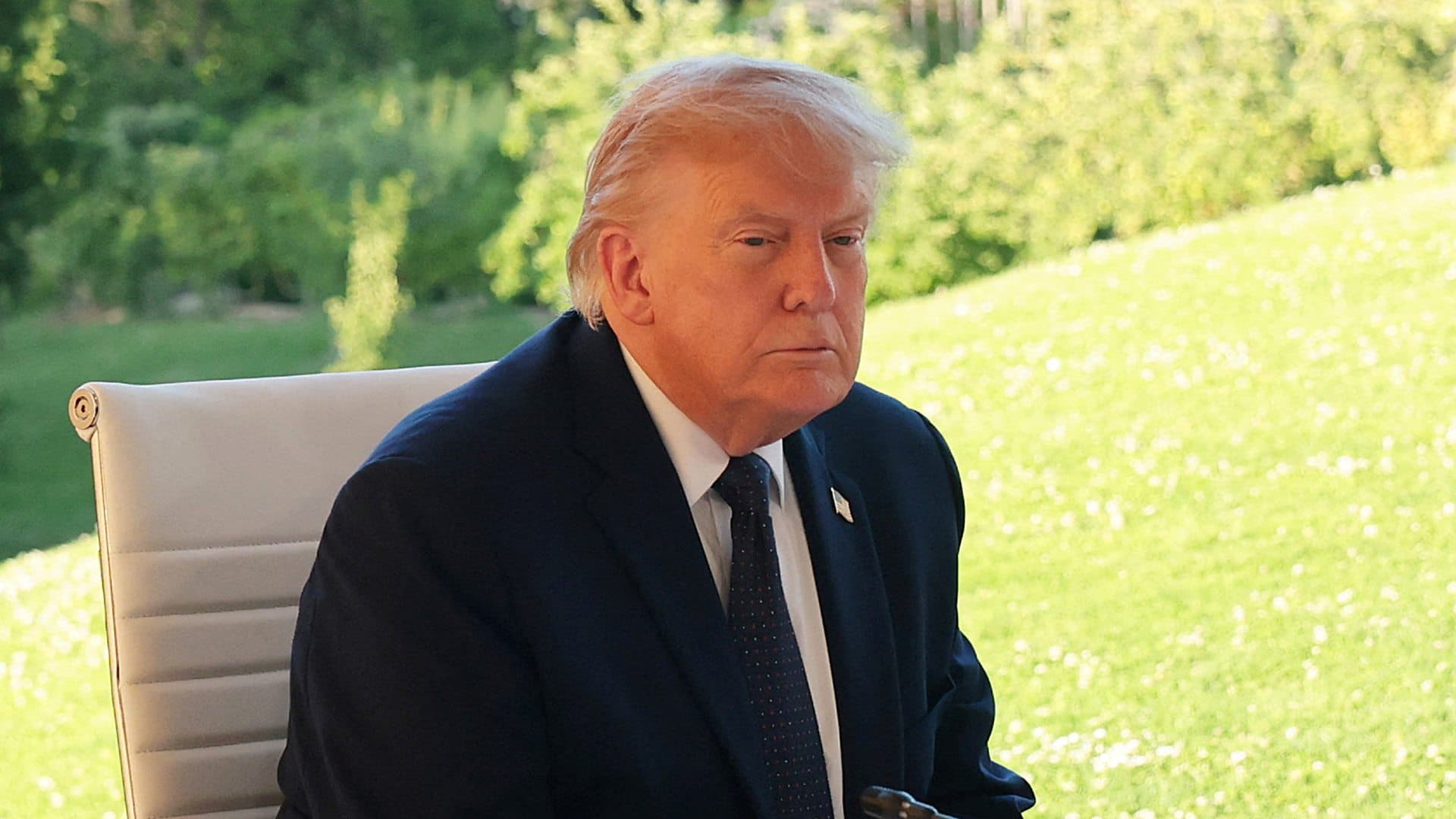 Donald Trump durante la cumbre del G7 en el Hotel Royal Evian el 15 de junio de 2026, Francia. Foto: Reuters